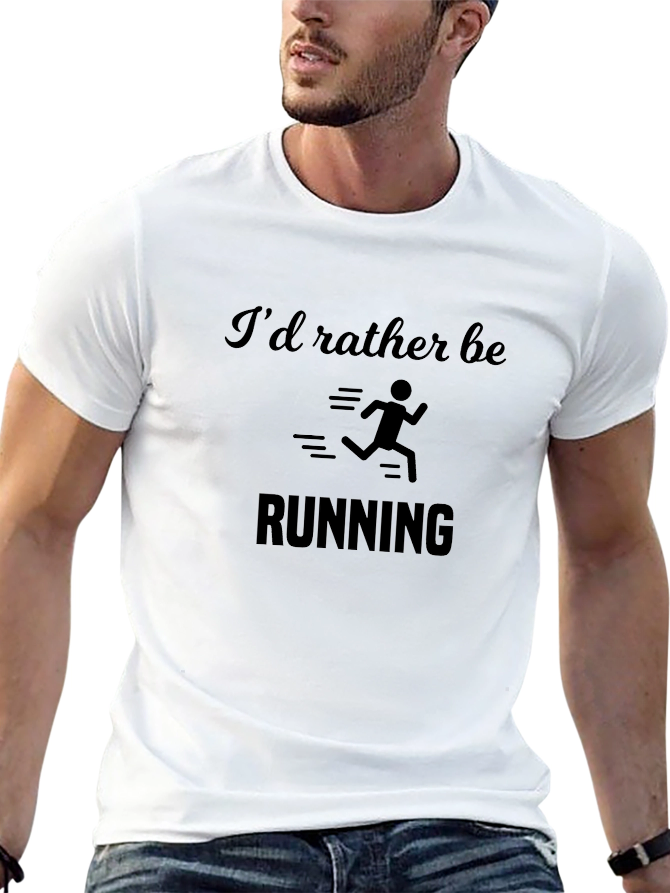 Id Rather Be Running Black T-Shirt