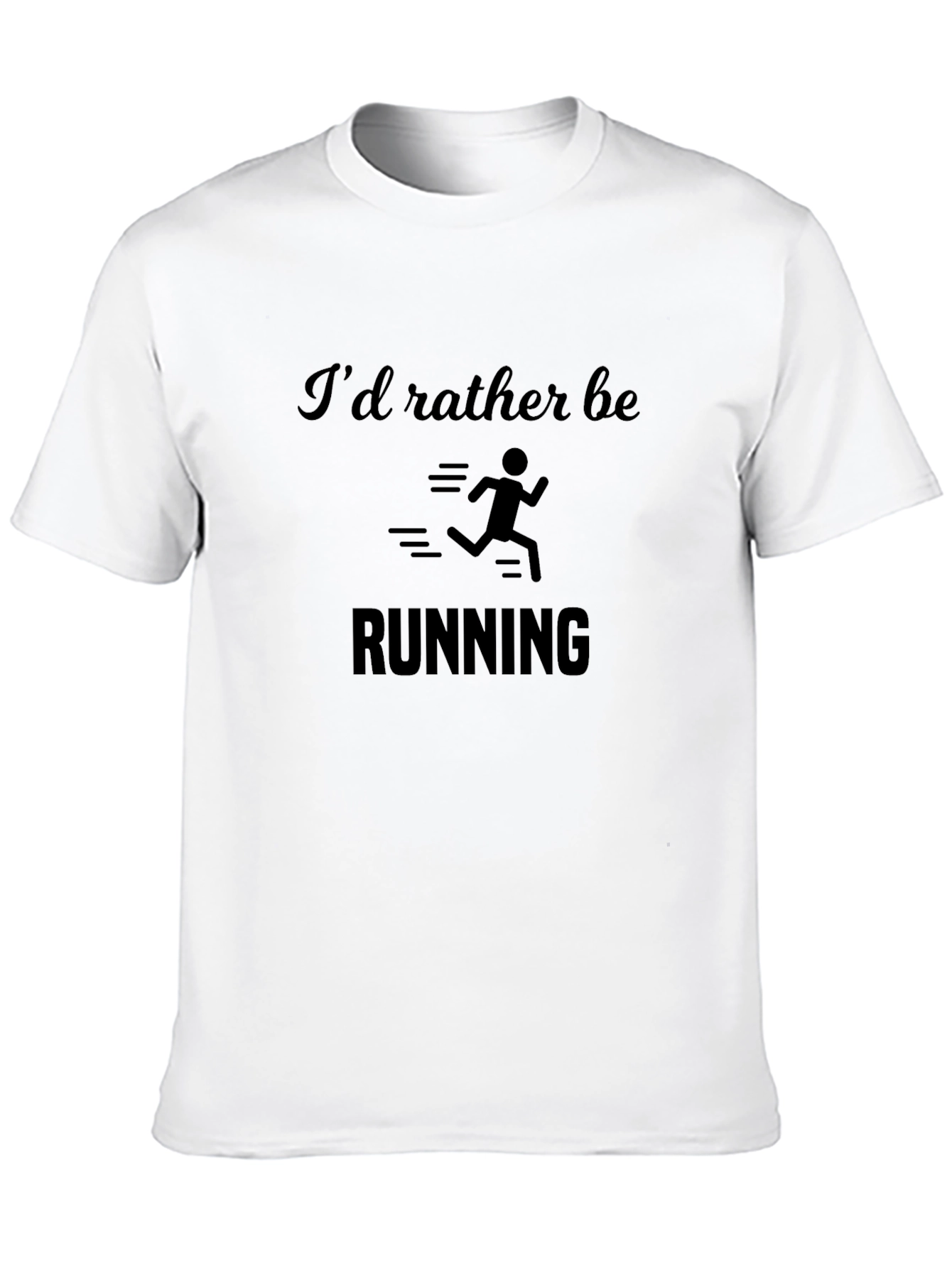 Id Rather Be Running Black T-Shirt