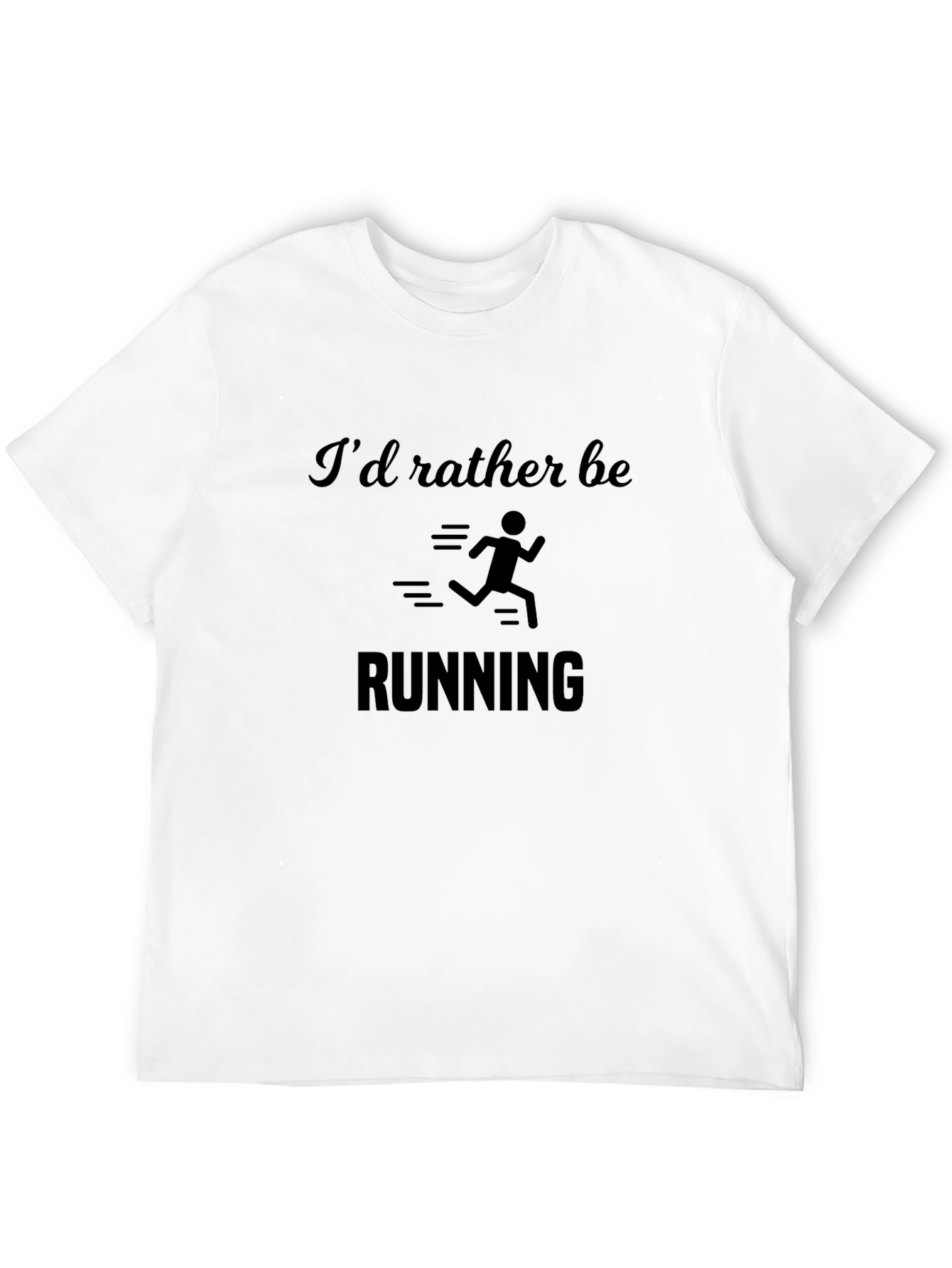 Id Rather Be Running Black T-Shirt