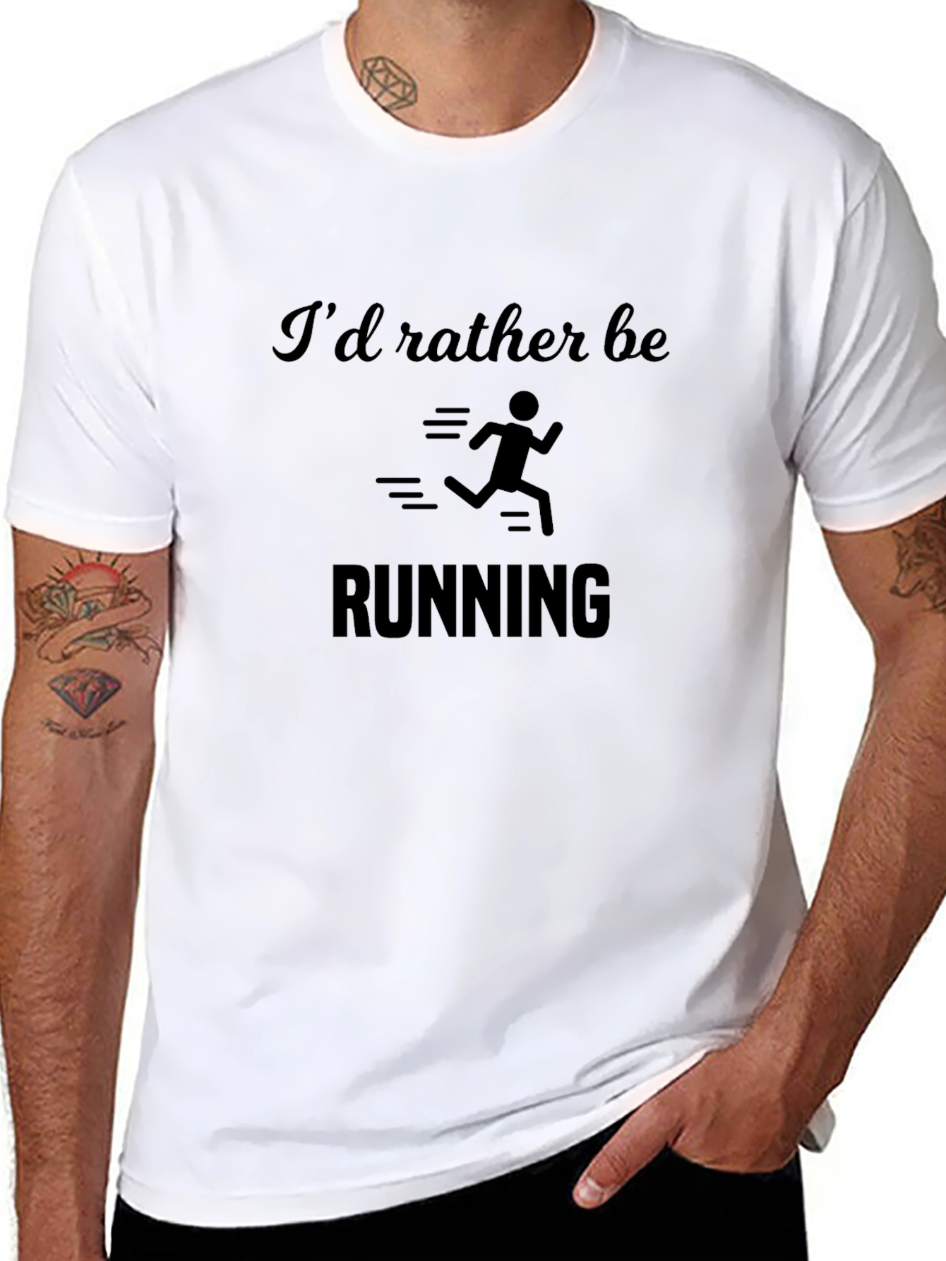 Id Rather Be Running Black T-Shirt
