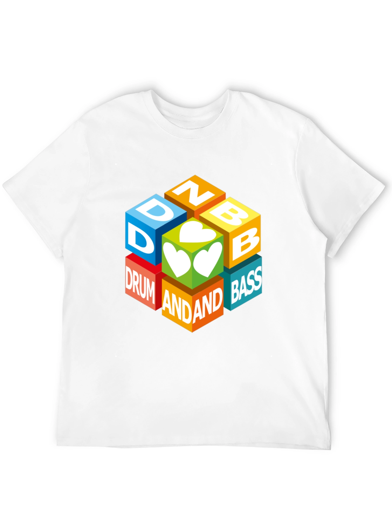 Drum and Bass Cube Graphic T-Shirt