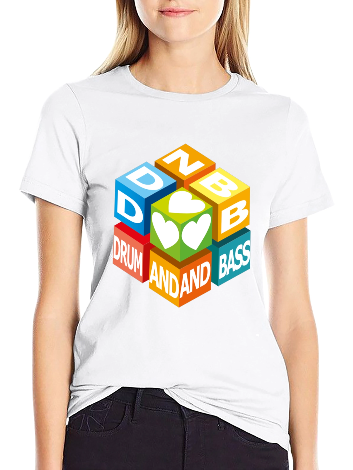 Drum and Bass Cube Graphic T-Shirt