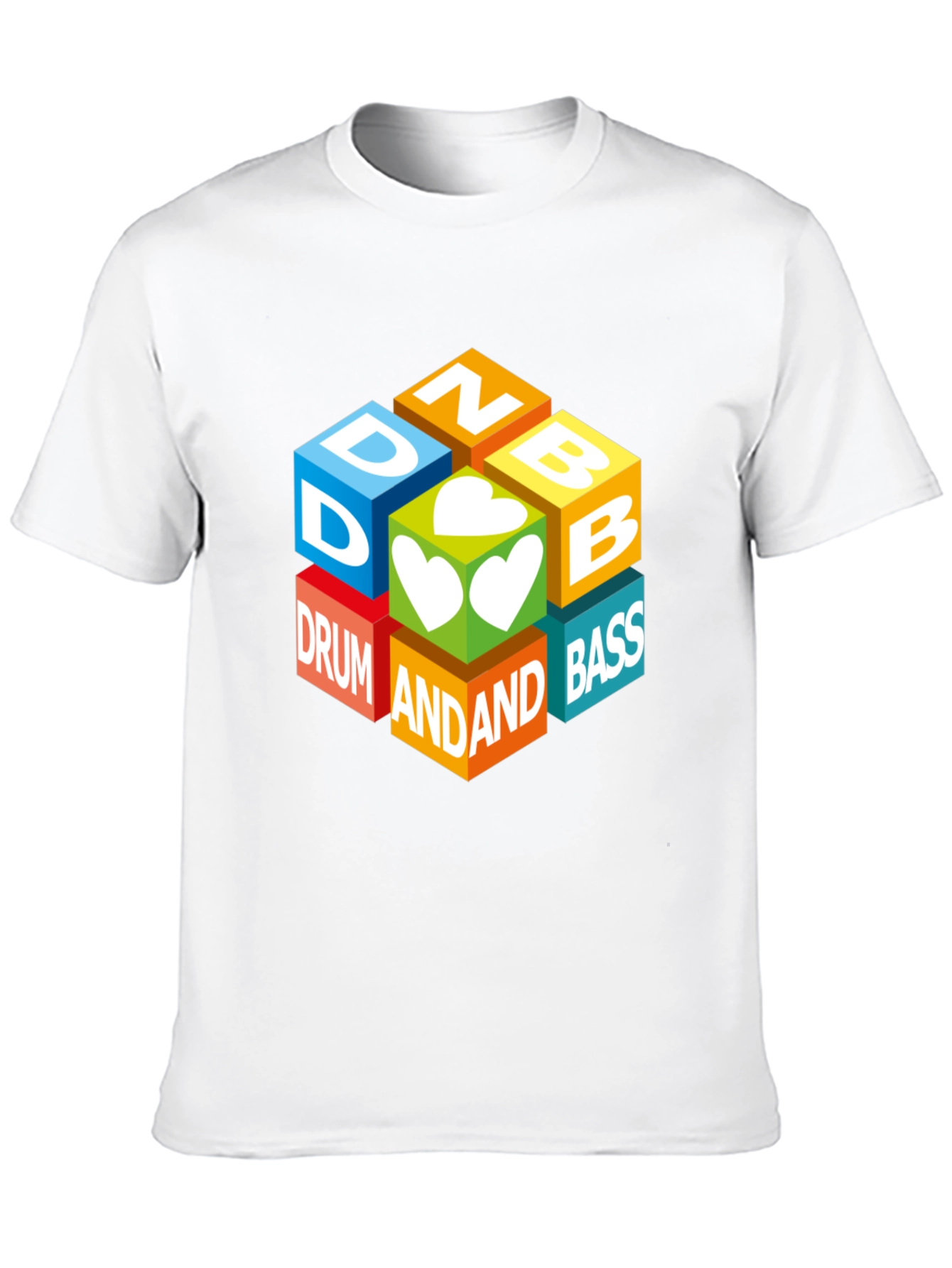 Drum and Bass Cube Graphic T-Shirt