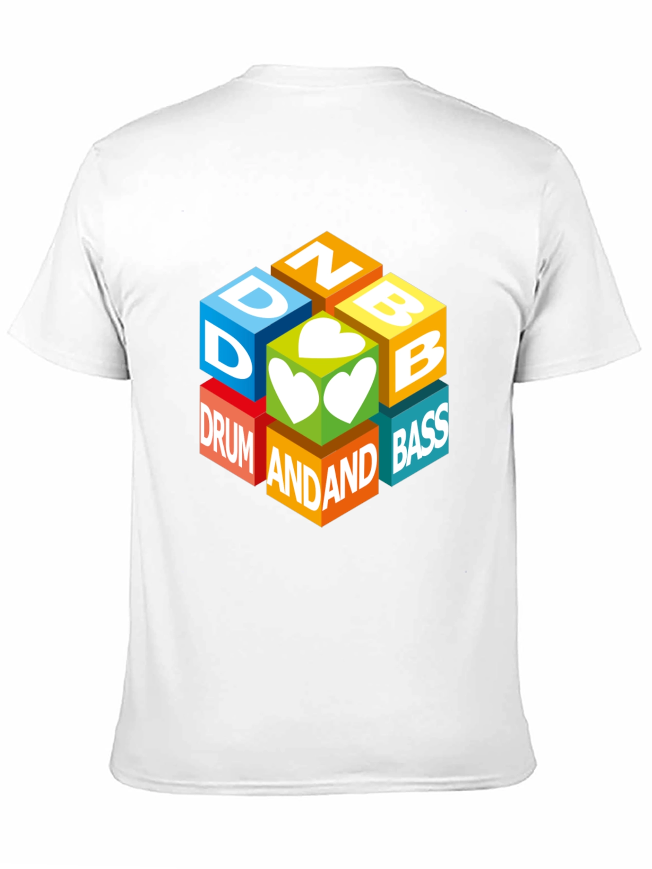 Drum and Bass Cube Graphic T-Shirt