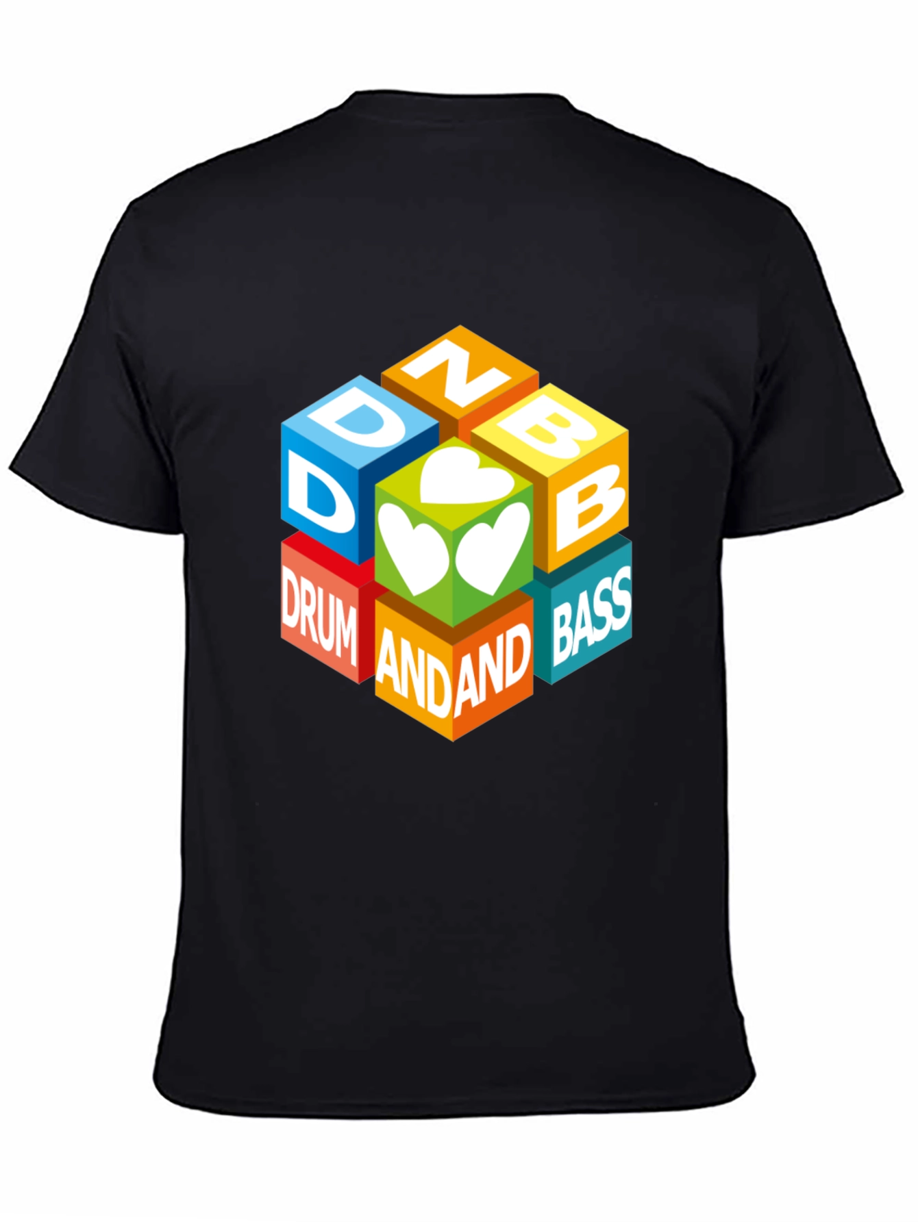 Drum and Bass Cube Graphic T-Shirt