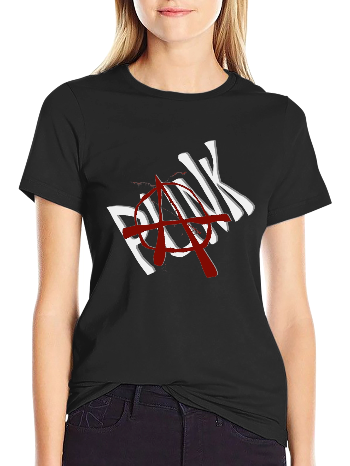 Punk Anarchy Graphic T-Shirt - Black