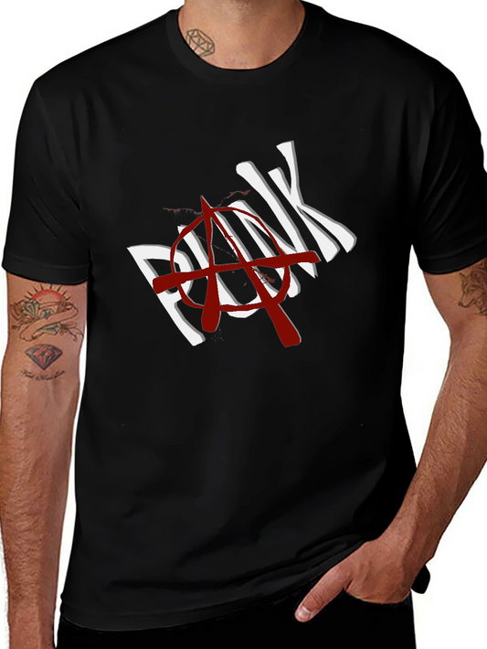 Punk Anarchy Graphic T-Shirt - Black