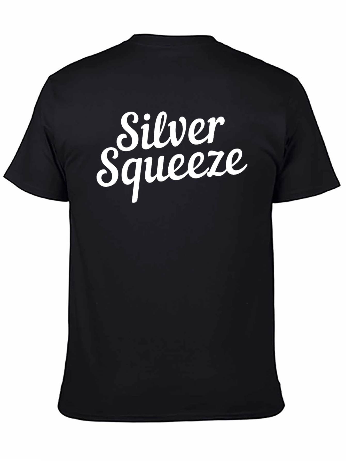 Silver Squeeze Graphic Tee - Black Cotton T-Shirt