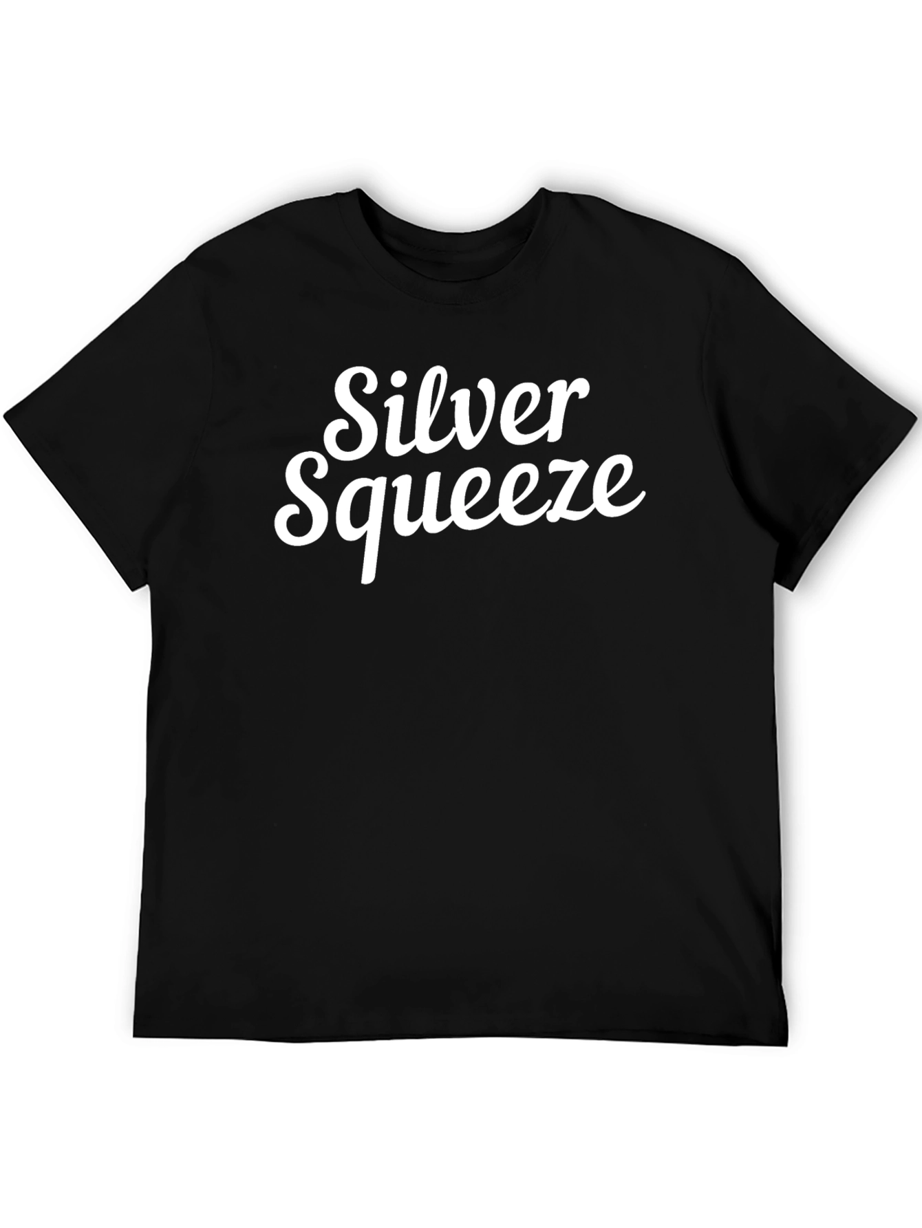 Silver Squeeze Graphic Tee - Black Cotton T-Shirt