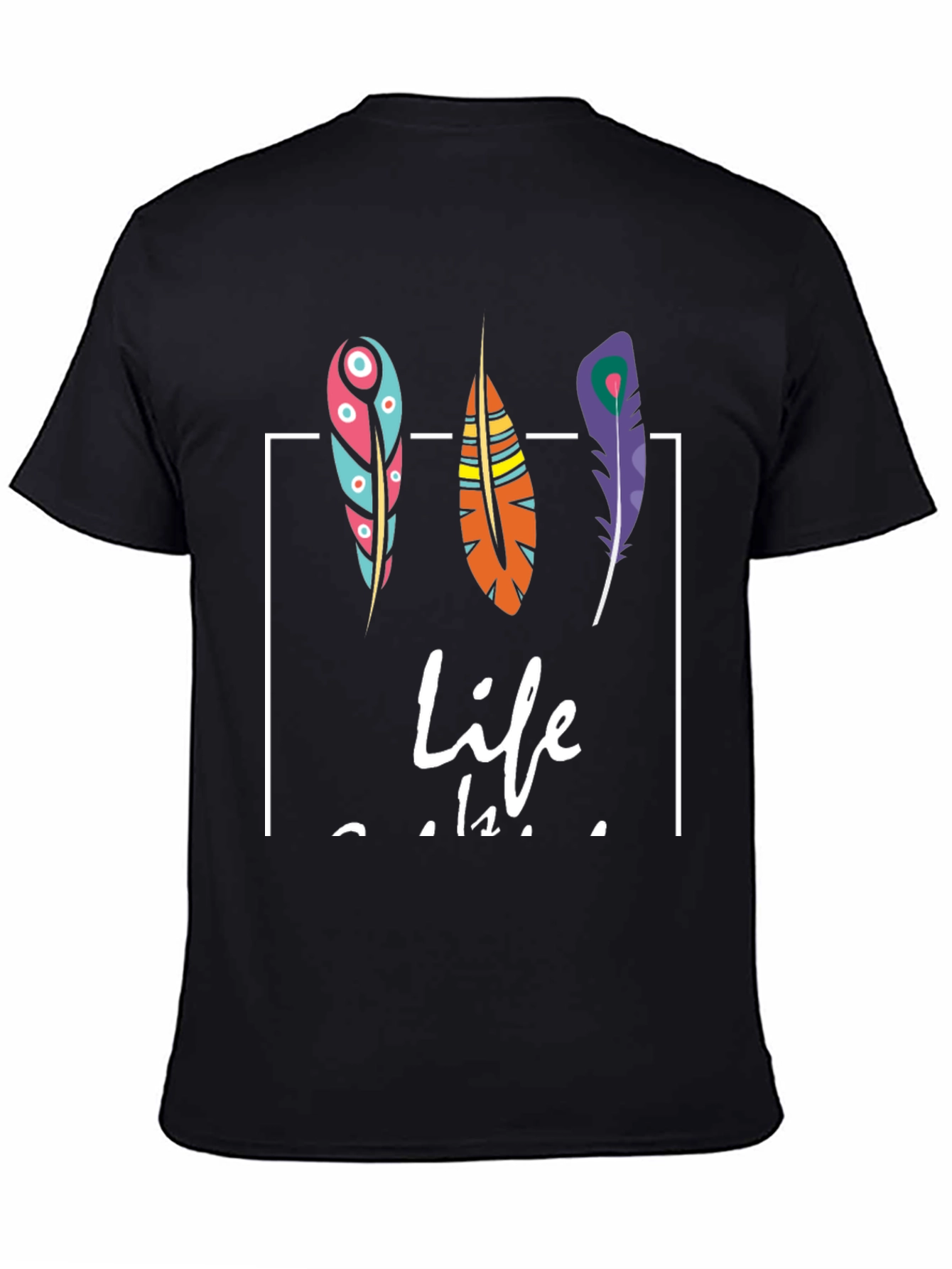 Feather Graphic Print T-Shirt