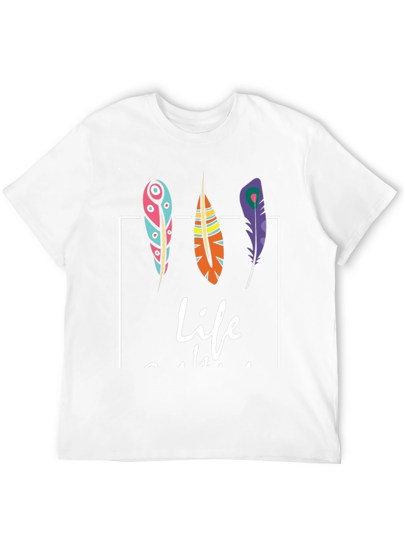 Feather Graphic Print T-Shirt