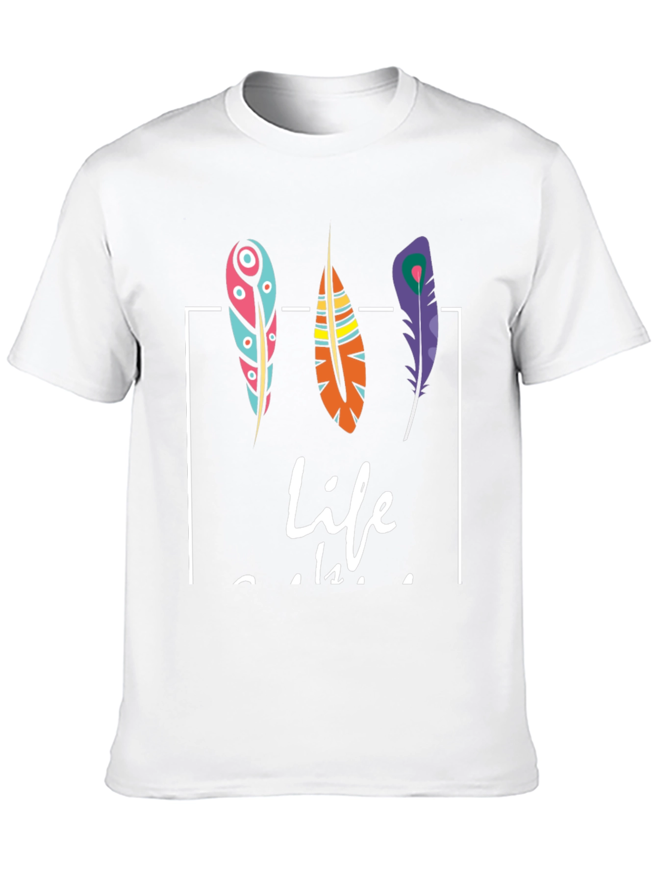 Feather Graphic Print T-Shirt