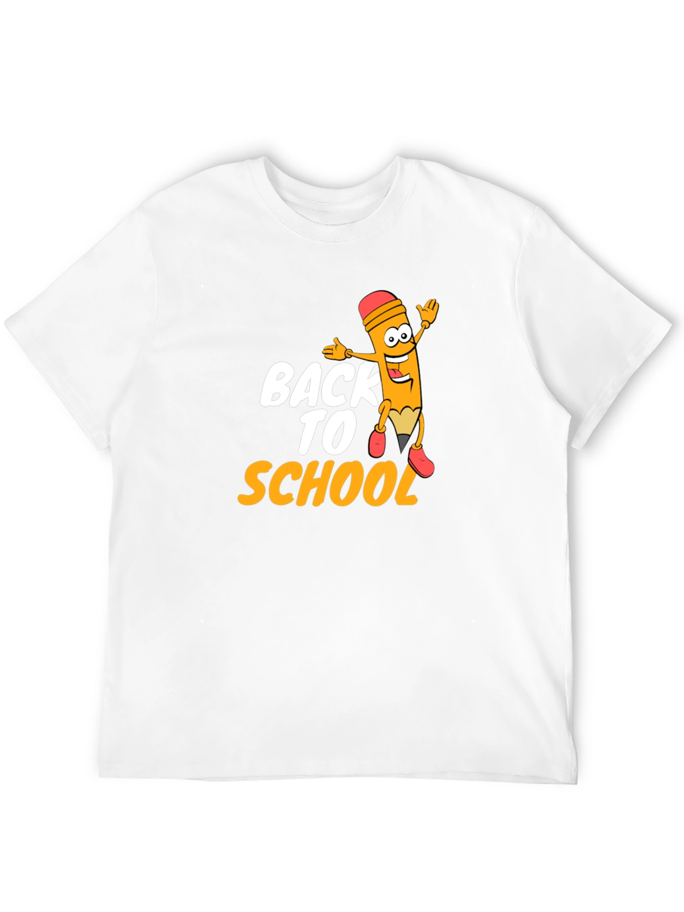 Back to School Pencil Cartoon Graphic T-Shirt