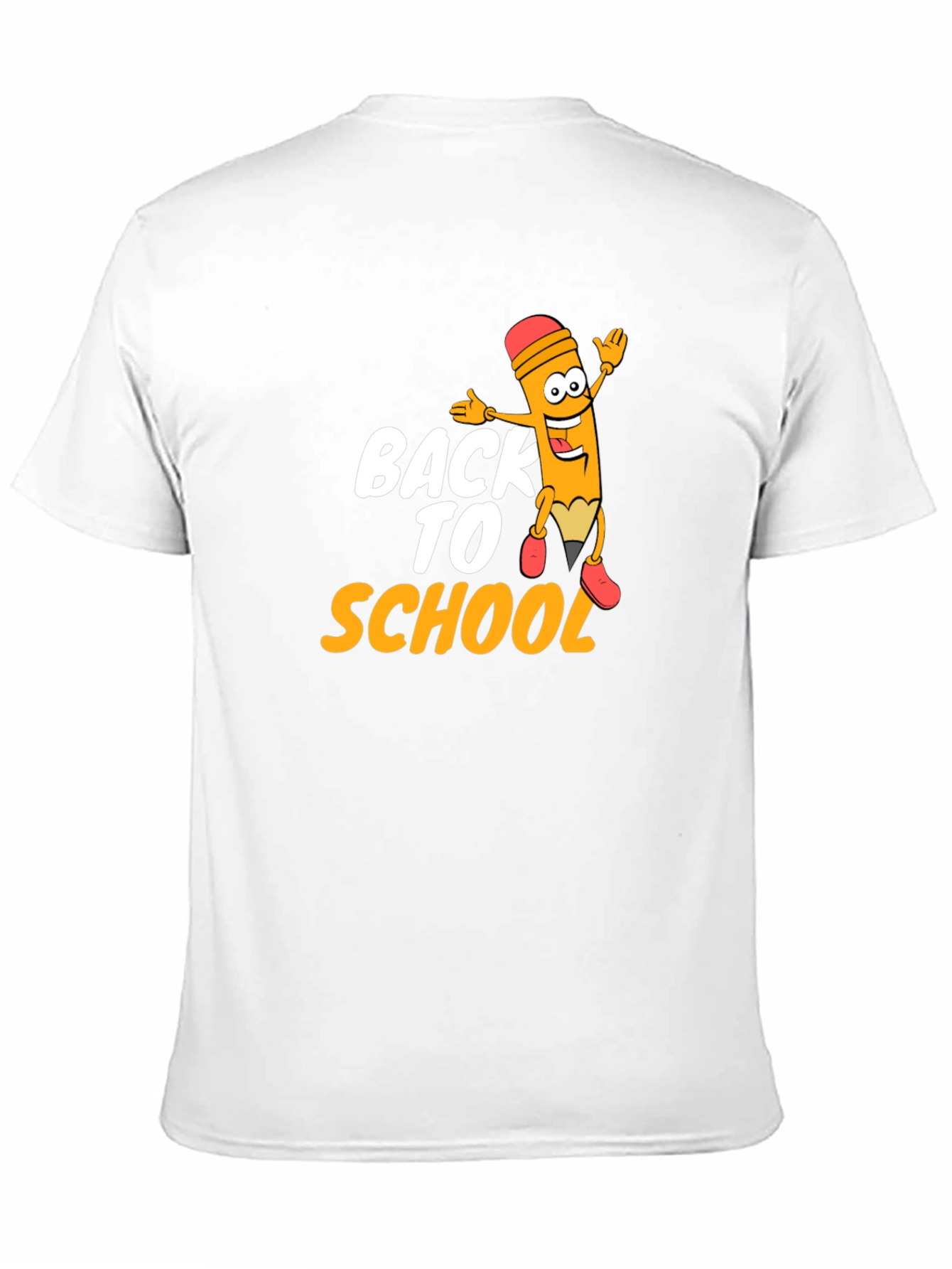 Back to School Pencil Cartoon Graphic T-Shirt