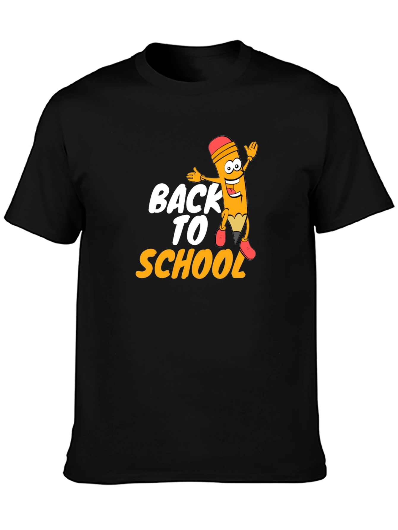 Back to School Pencil Cartoon Graphic T-Shirt