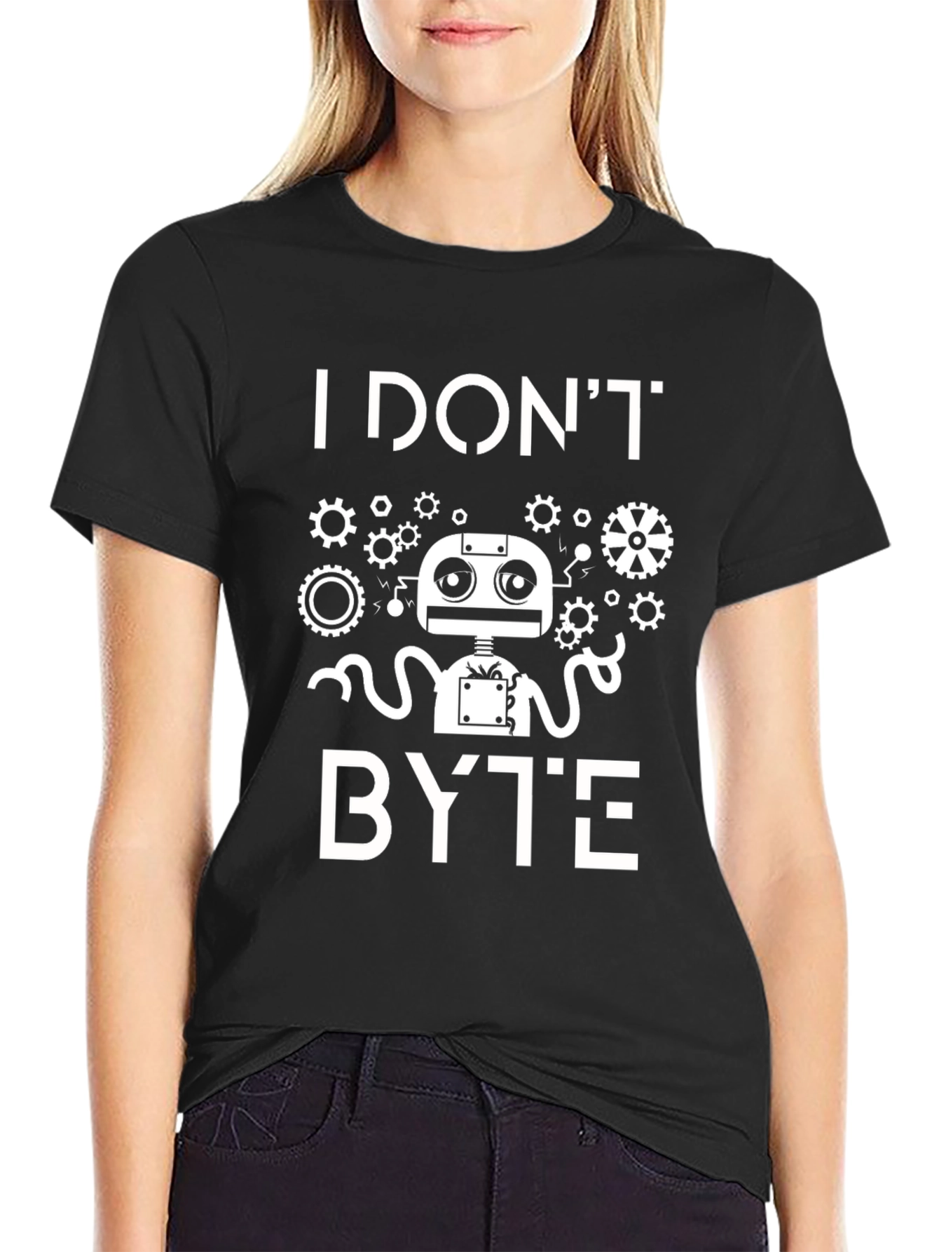 I Dont Byte T-Shirt - Funny Robot Programmer Tee