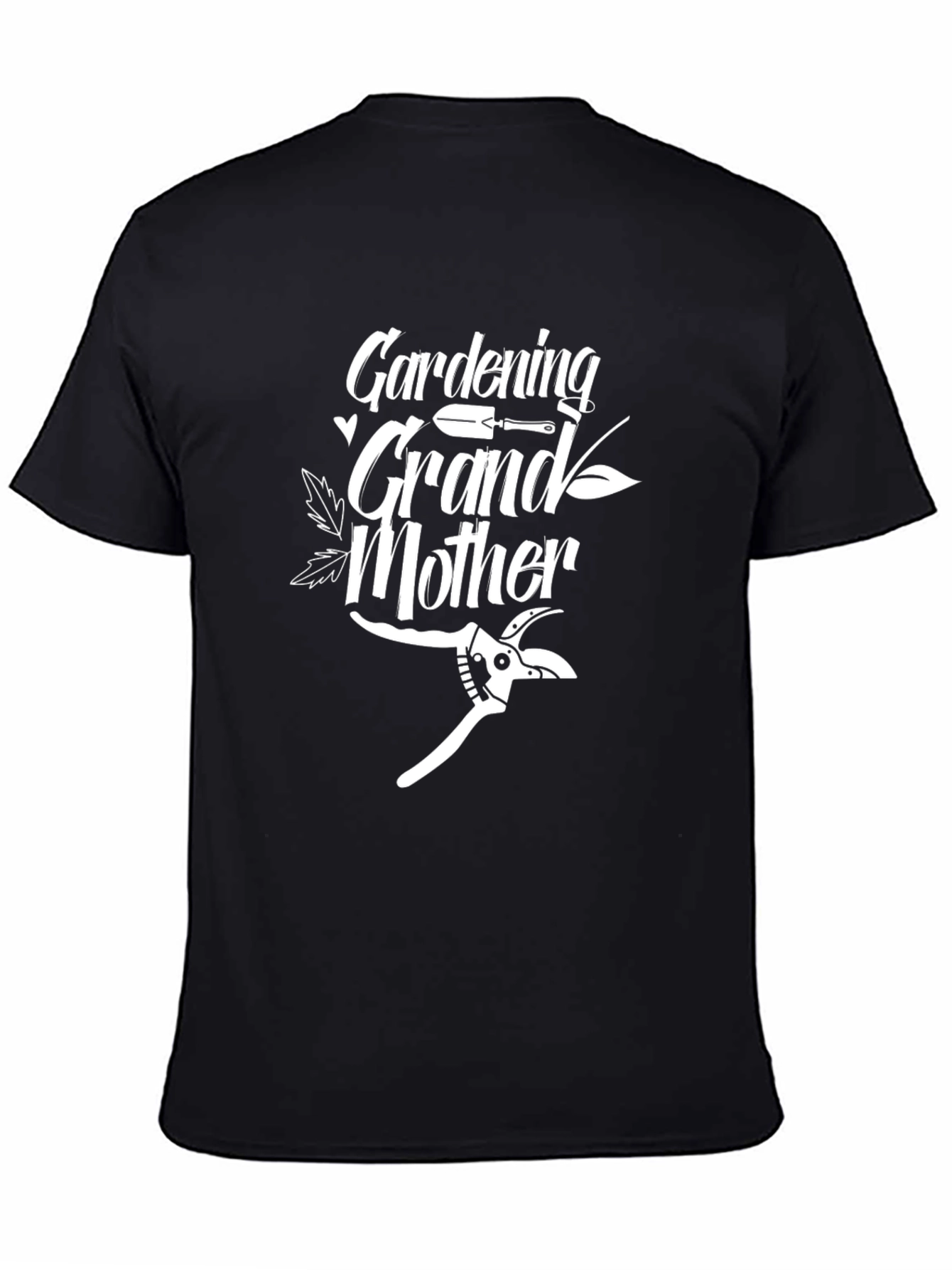 Gardening Grandmother Black T-Shirt