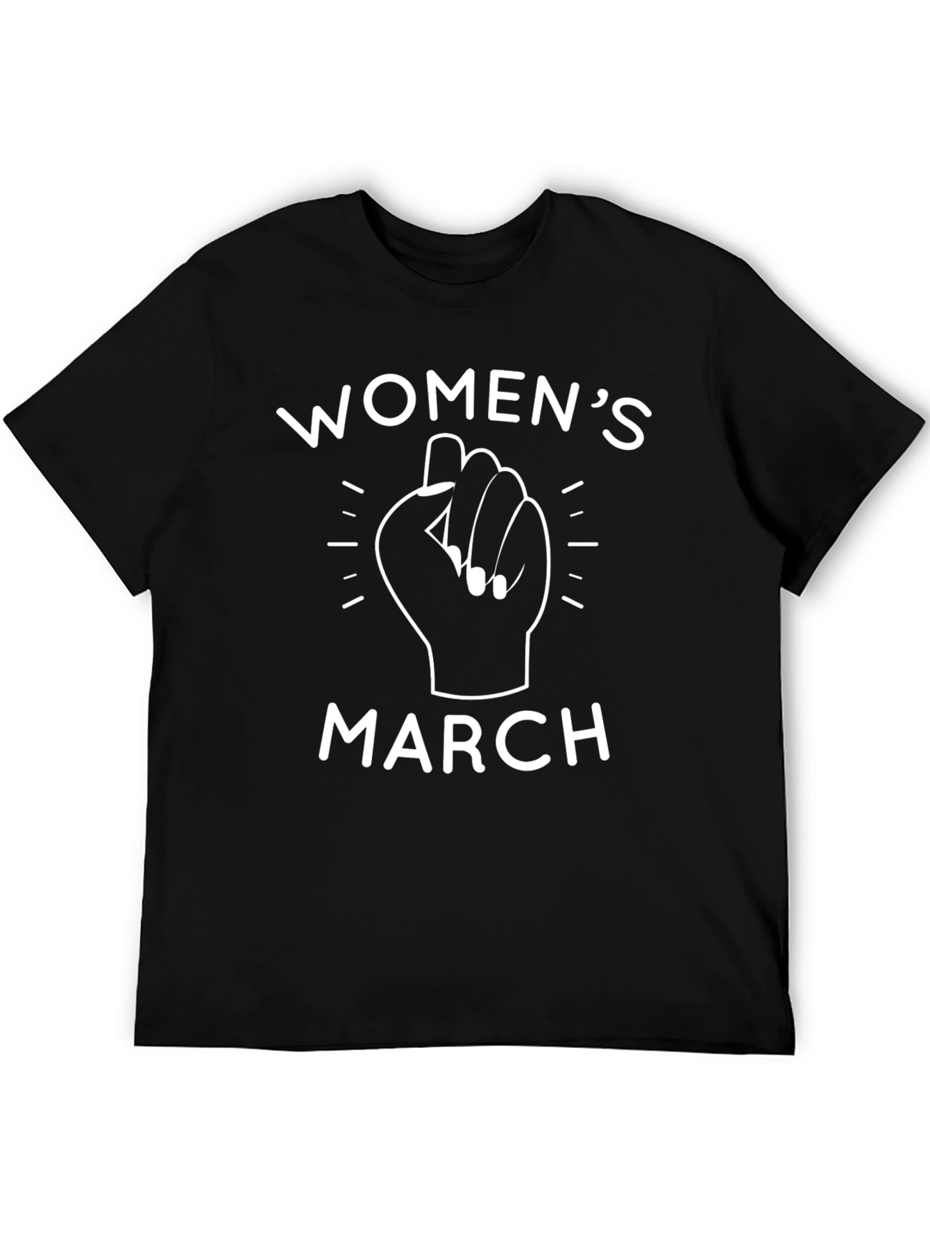 Womens March Fist T-Shirt - Black