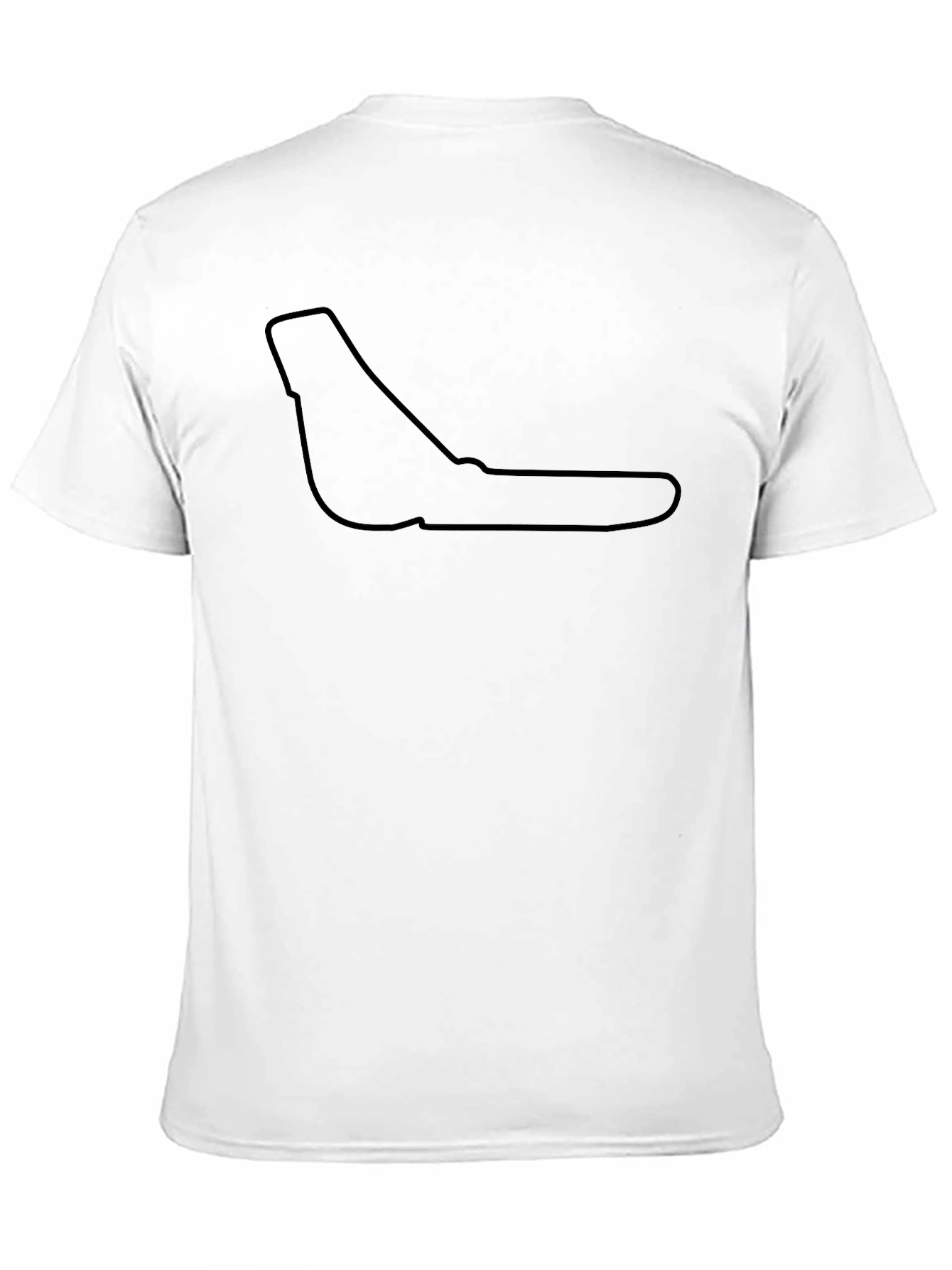 Minimalist Race Track Outline Black T-Shirt