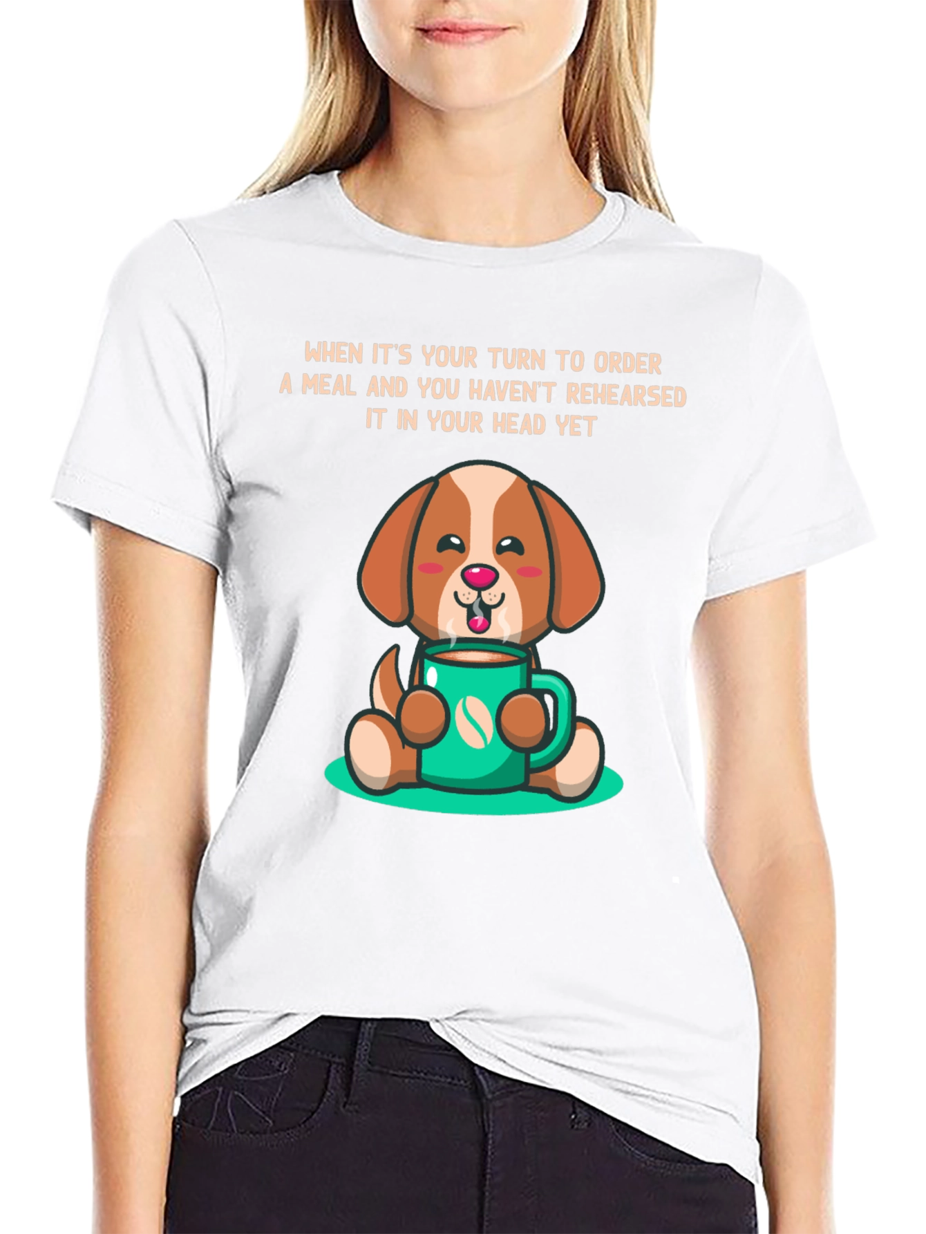 Dog & Coffee T-Shirt: Meal Ordering Humor