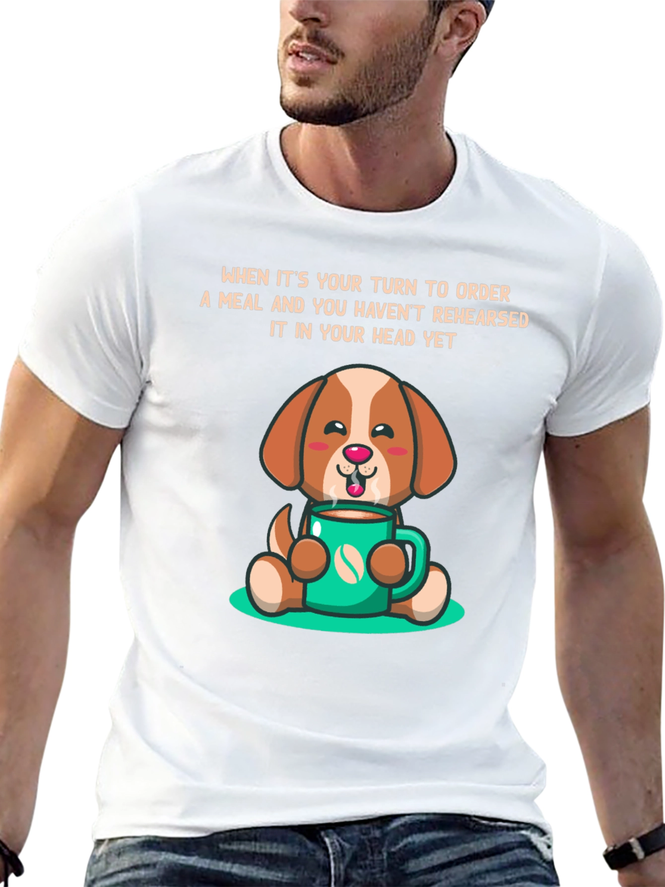 Dog & Coffee T-Shirt: Meal Ordering Humor