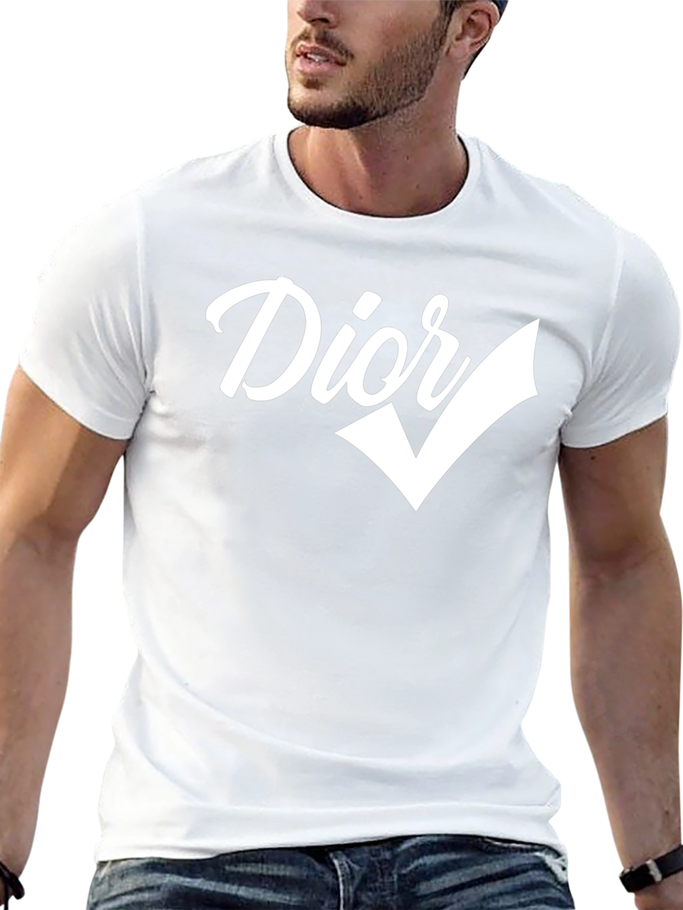 Dior Check Graphic Black T-Shirt
