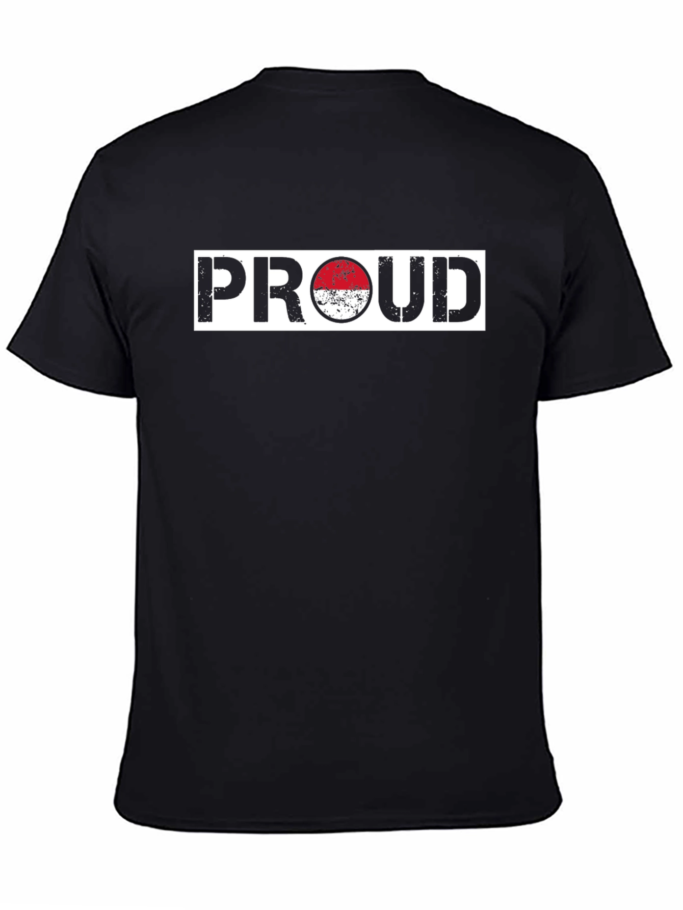 Proud Indonesia Flag Graphic Tee - Black