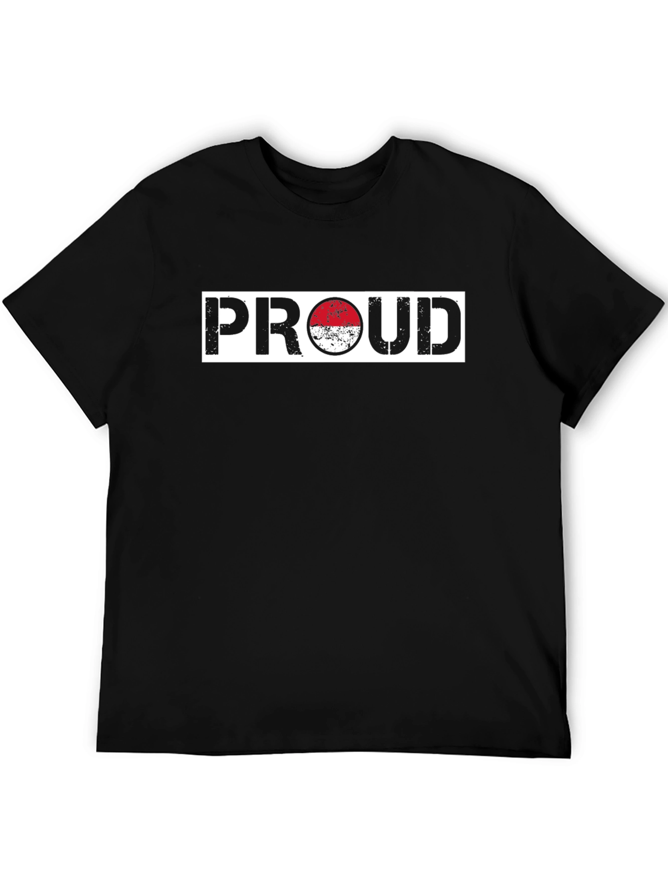Proud Indonesia Flag Graphic Tee - Black