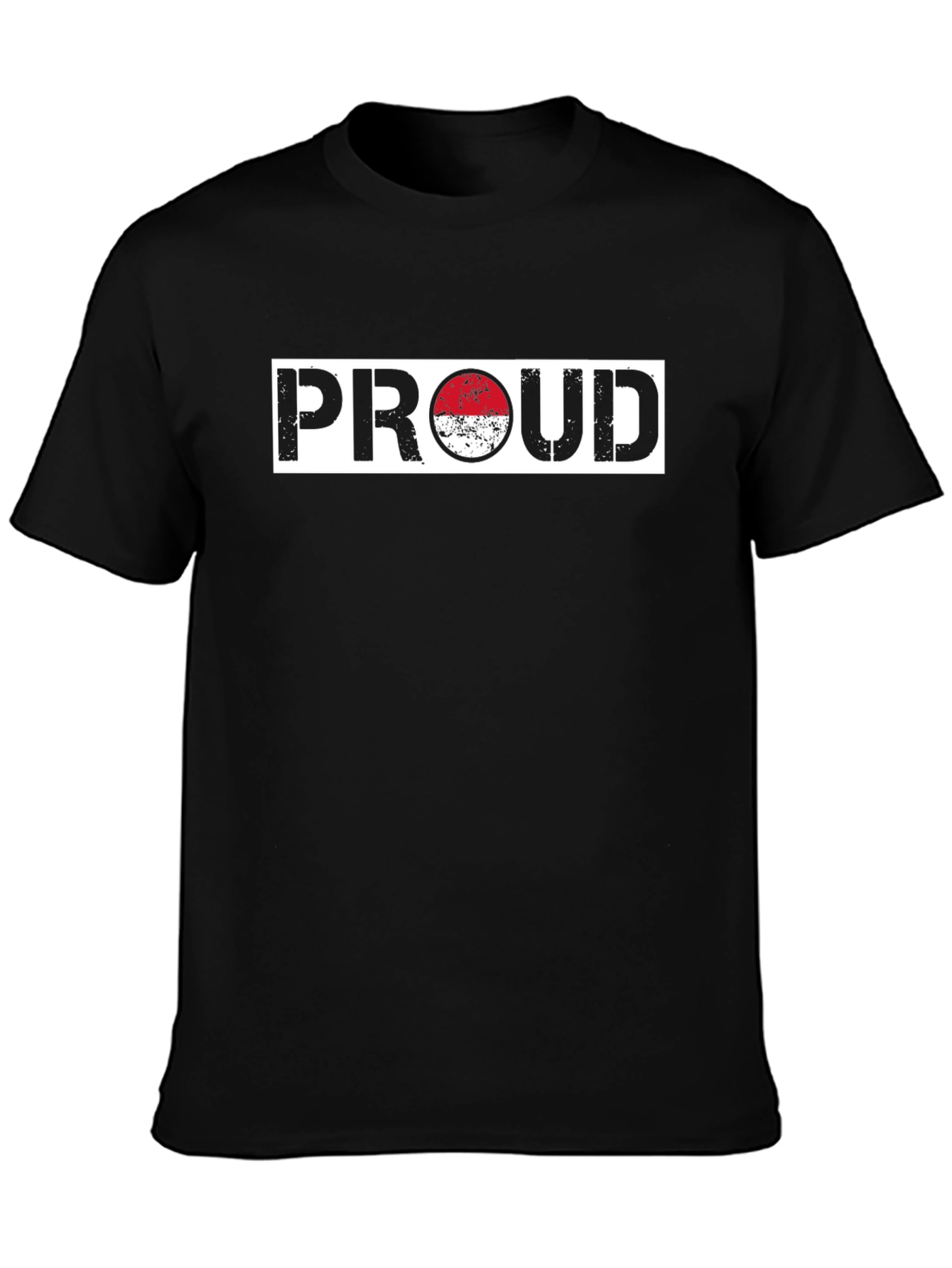 Proud Indonesia Flag Graphic Tee - Black
