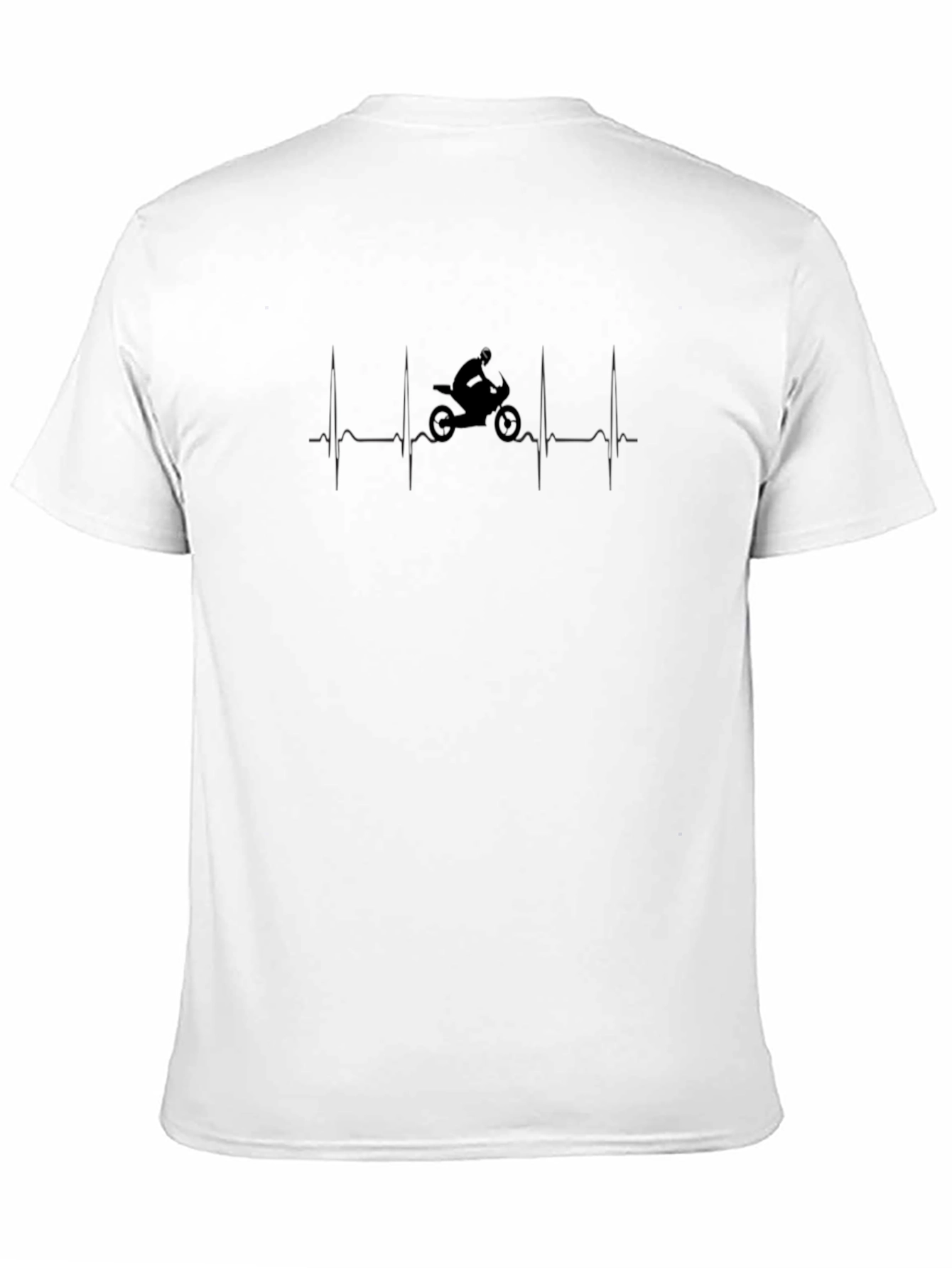 Motorcycle Heartbeat Graphic Tee - Ride Life!
