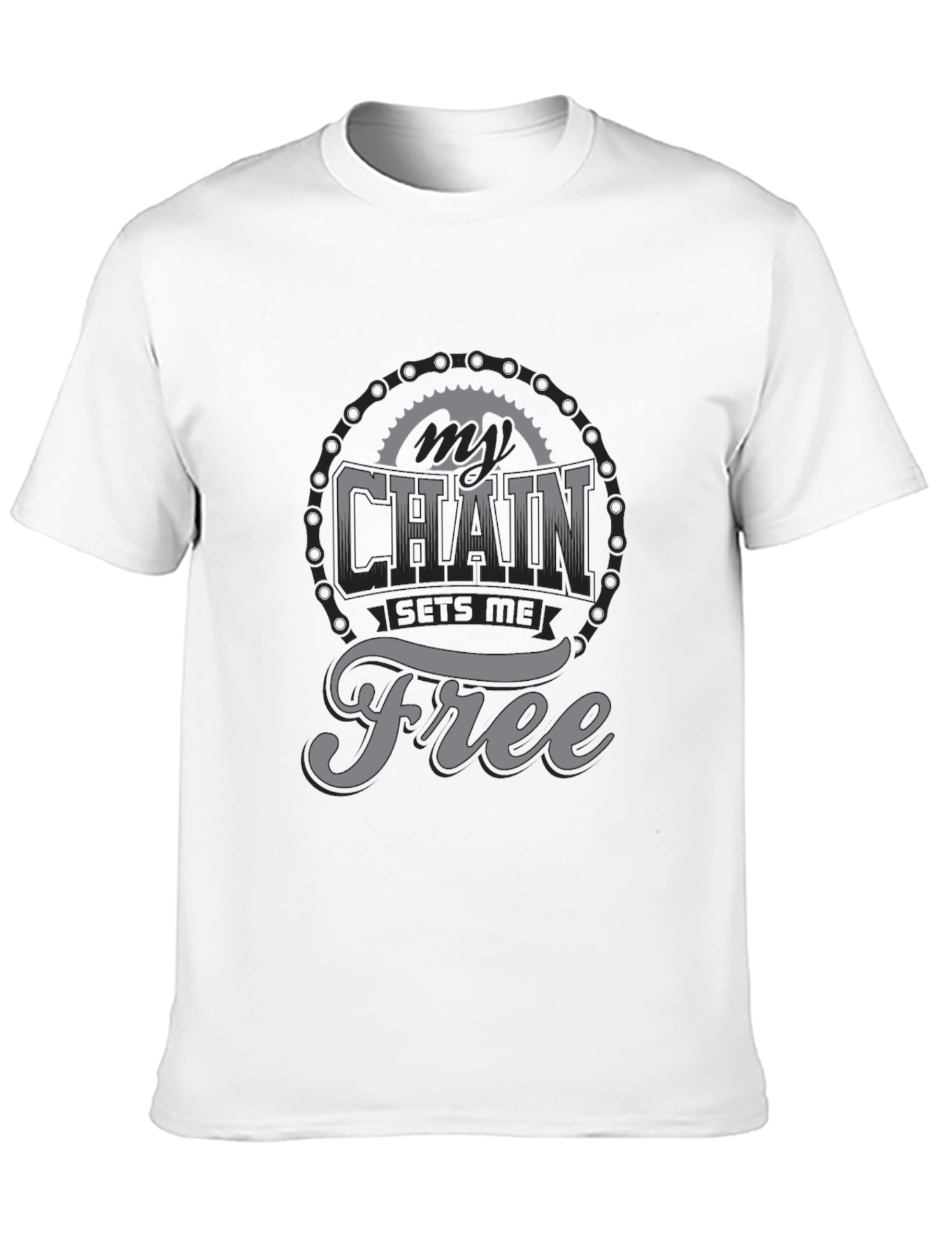 My Chain Sets Me Free T-Shirt - Biker Design