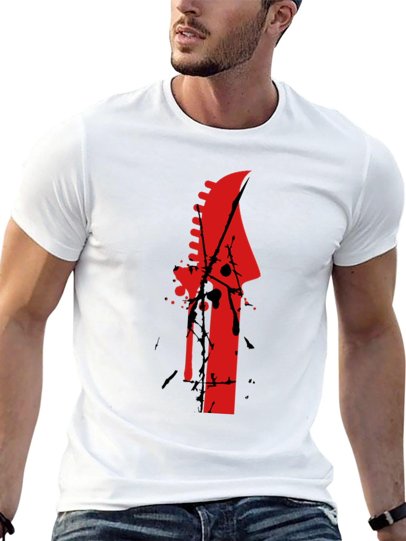 Edgy Guitar Headstock T-Shirt