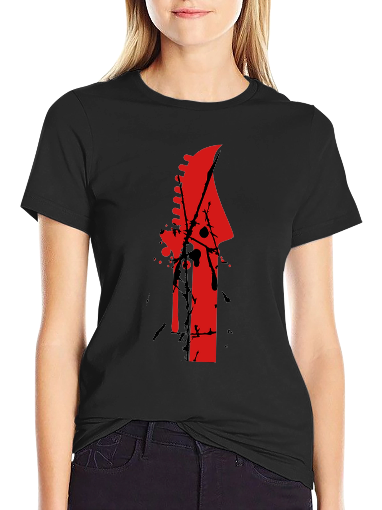 Edgy Guitar Headstock T-Shirt