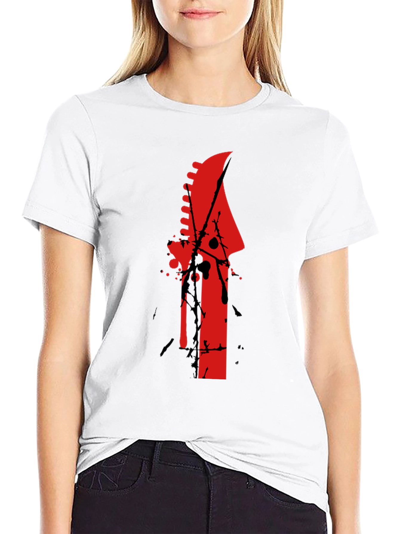 Edgy Guitar Headstock T-Shirt