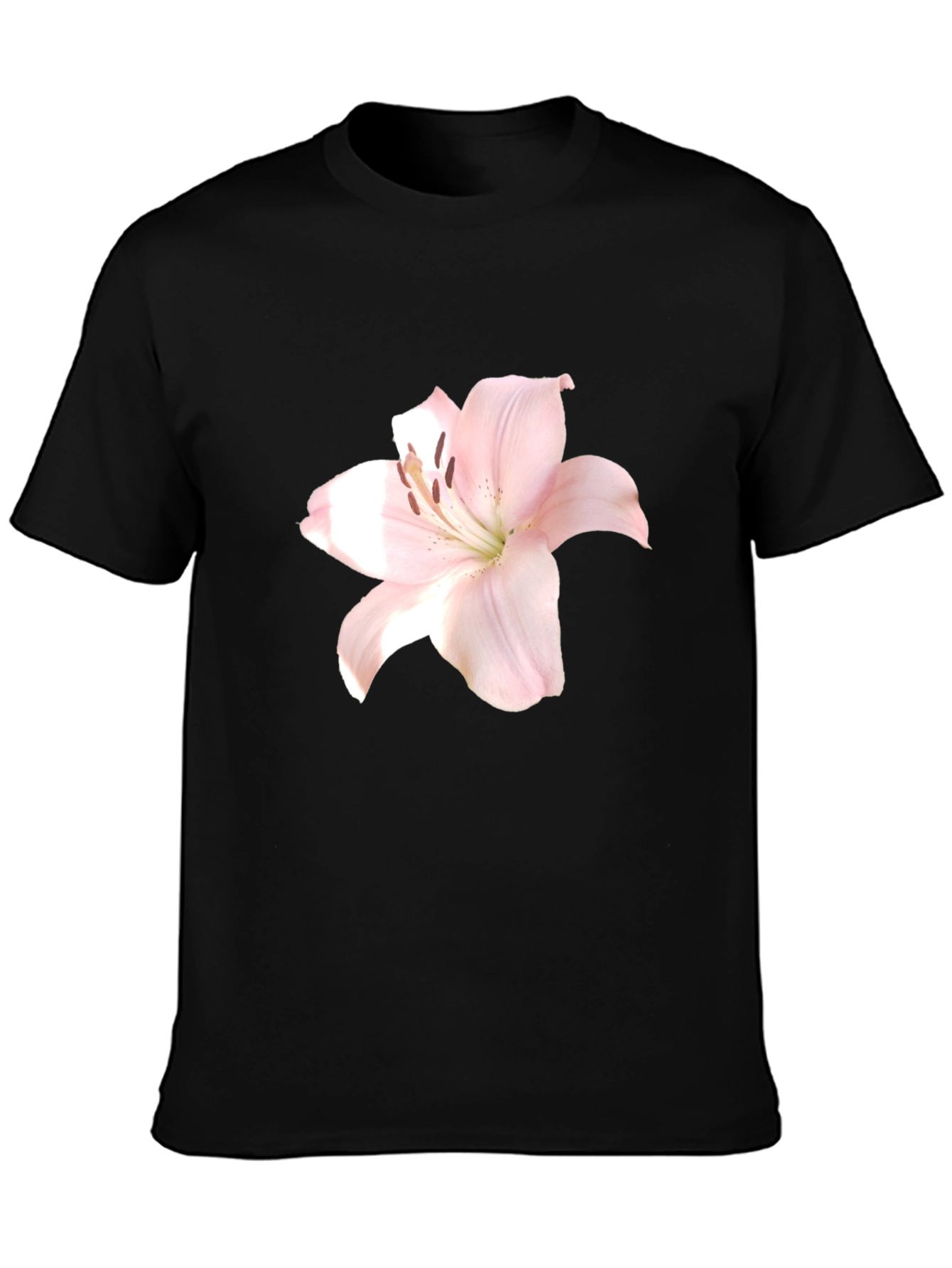 Floral Print T-Shirt - Black Stylish Casual Wear