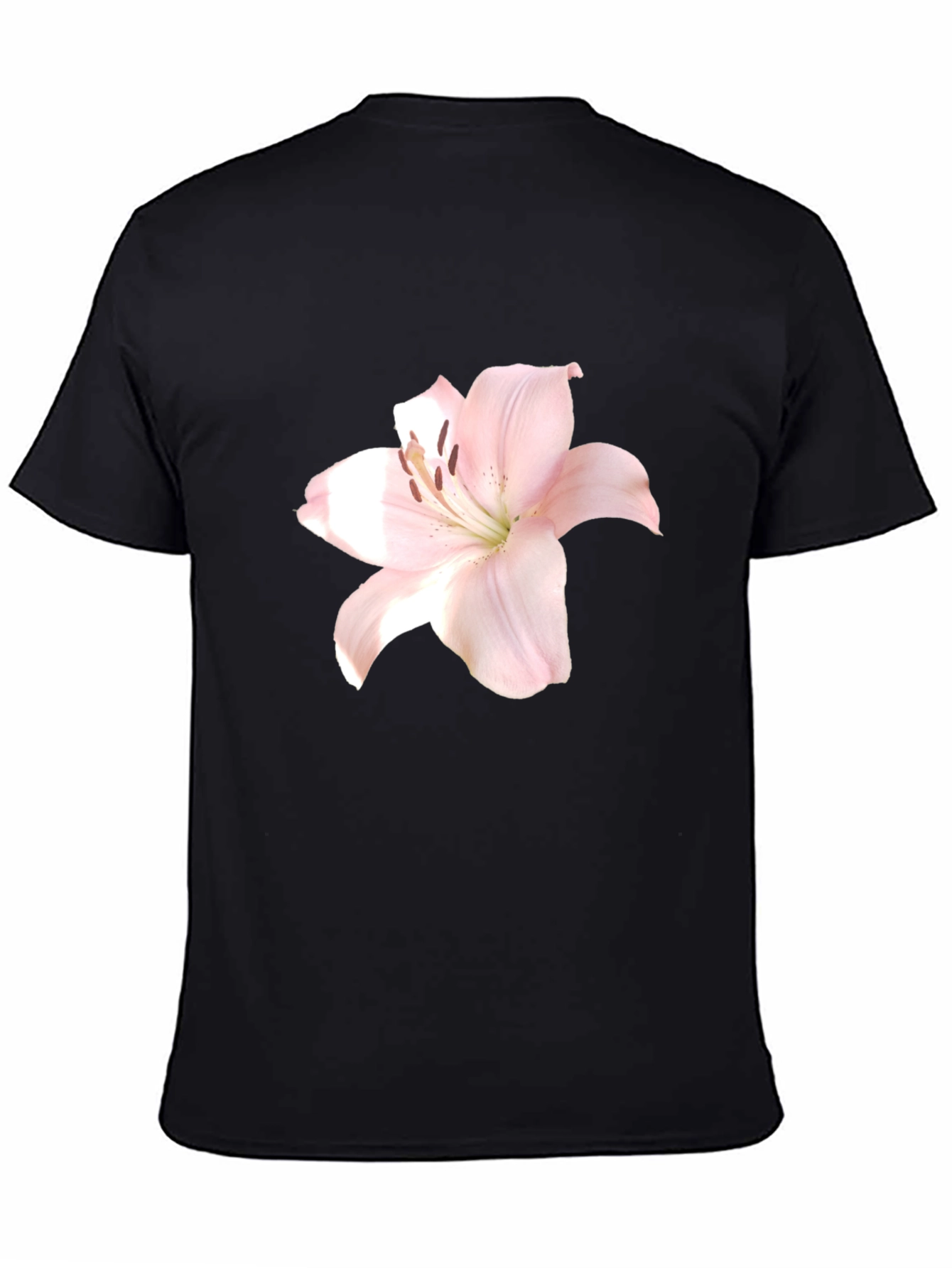 Floral Print T-Shirt - Black Stylish Casual Wear
