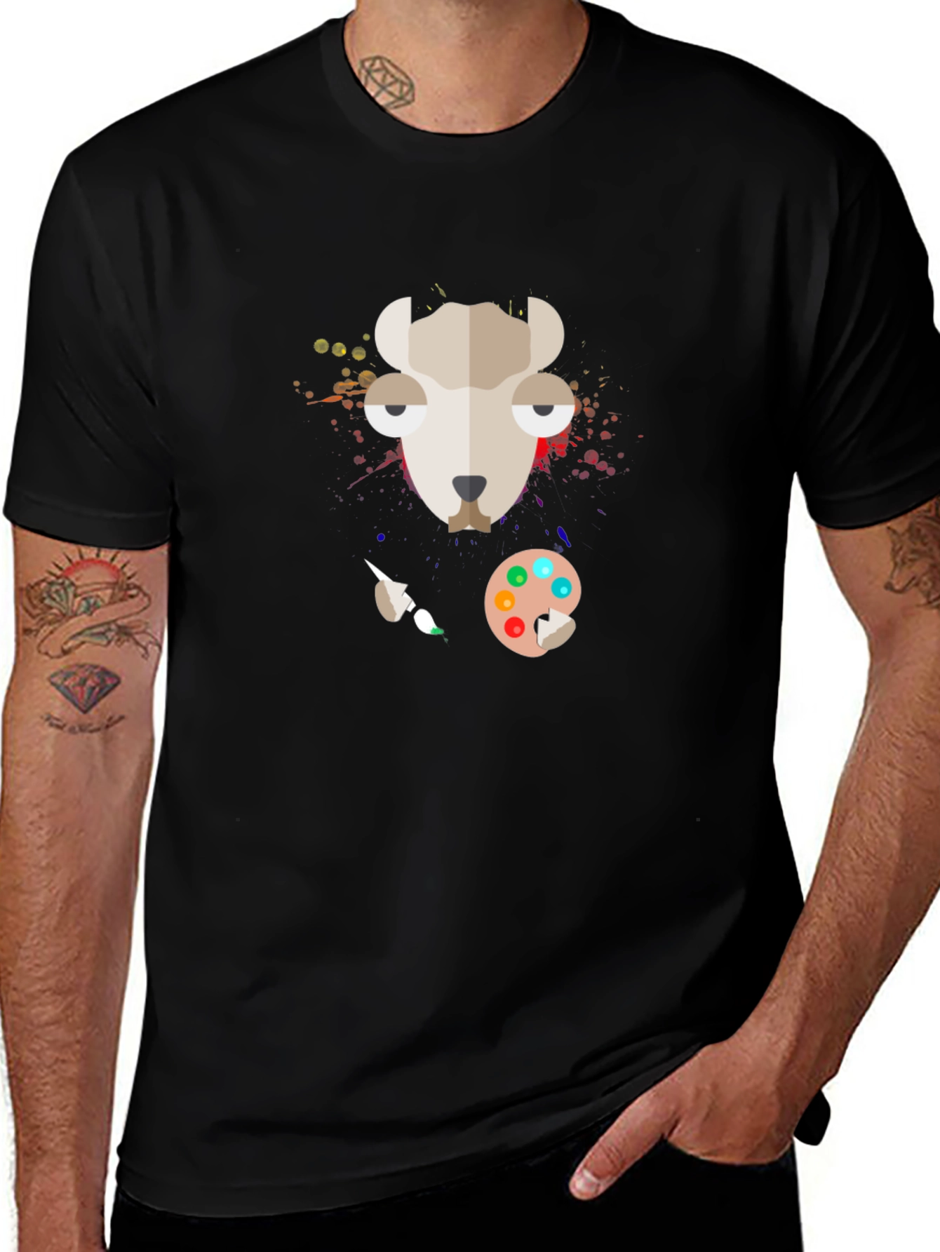 Artist Sheep Graphic Tee - Unique & Stylish