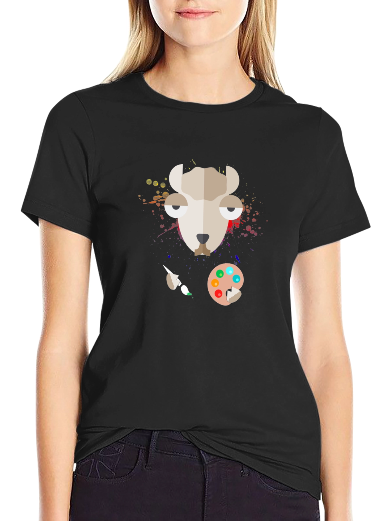 Artist Sheep Graphic Tee - Unique & Stylish
