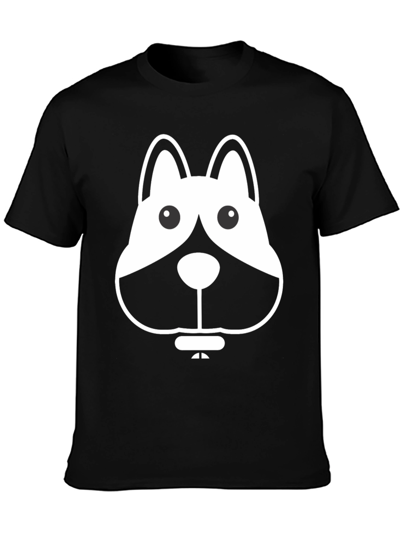 Dog Graphic Black Tee - Casual Wear