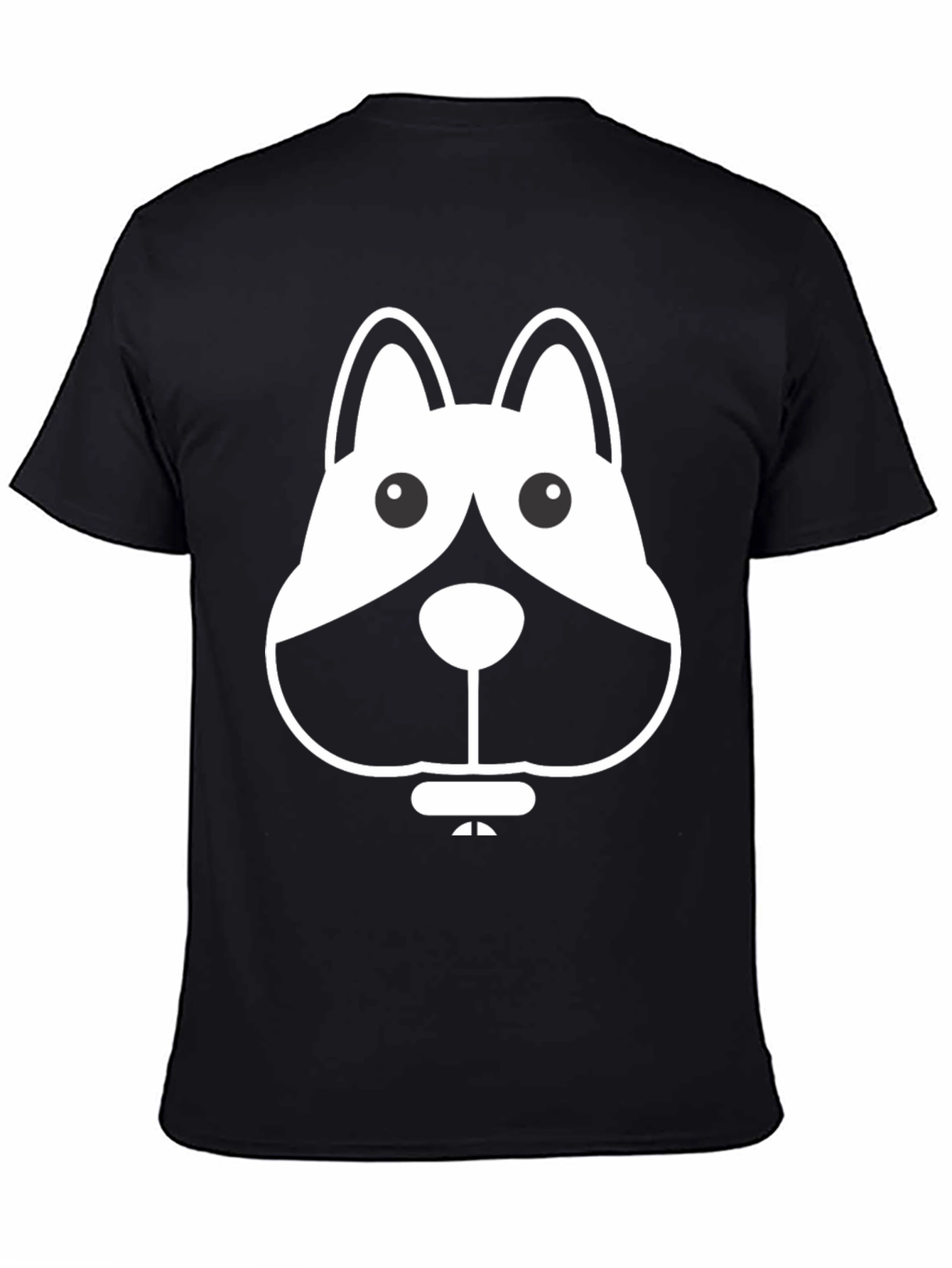 Dog Graphic Black Tee - Casual Wear