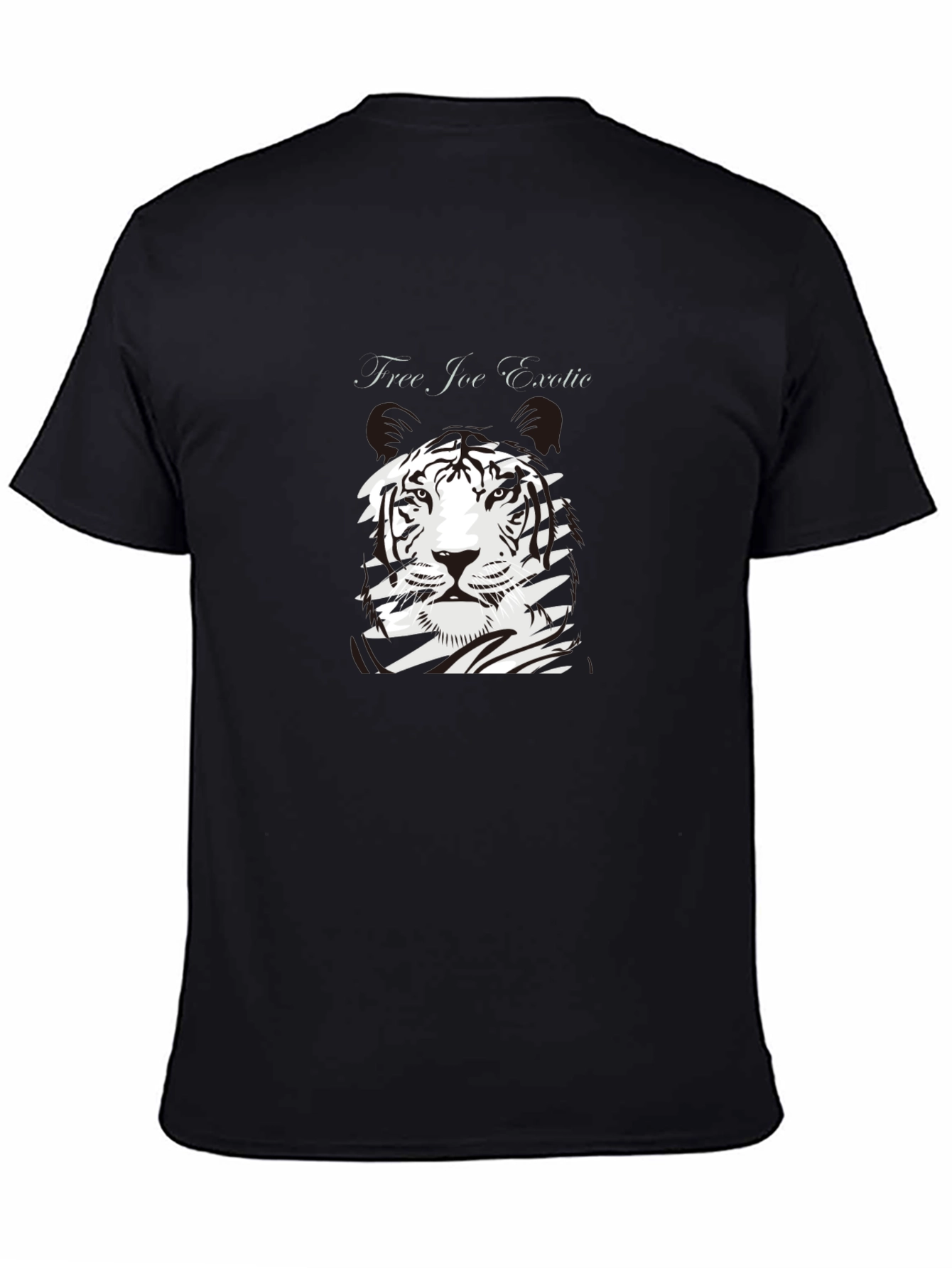 Free Joe Exotic Tiger Graphic Black T-Shirt