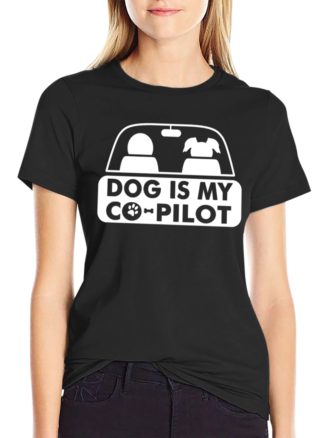 Dog is My Co-Pilot Graphic T-Shirt