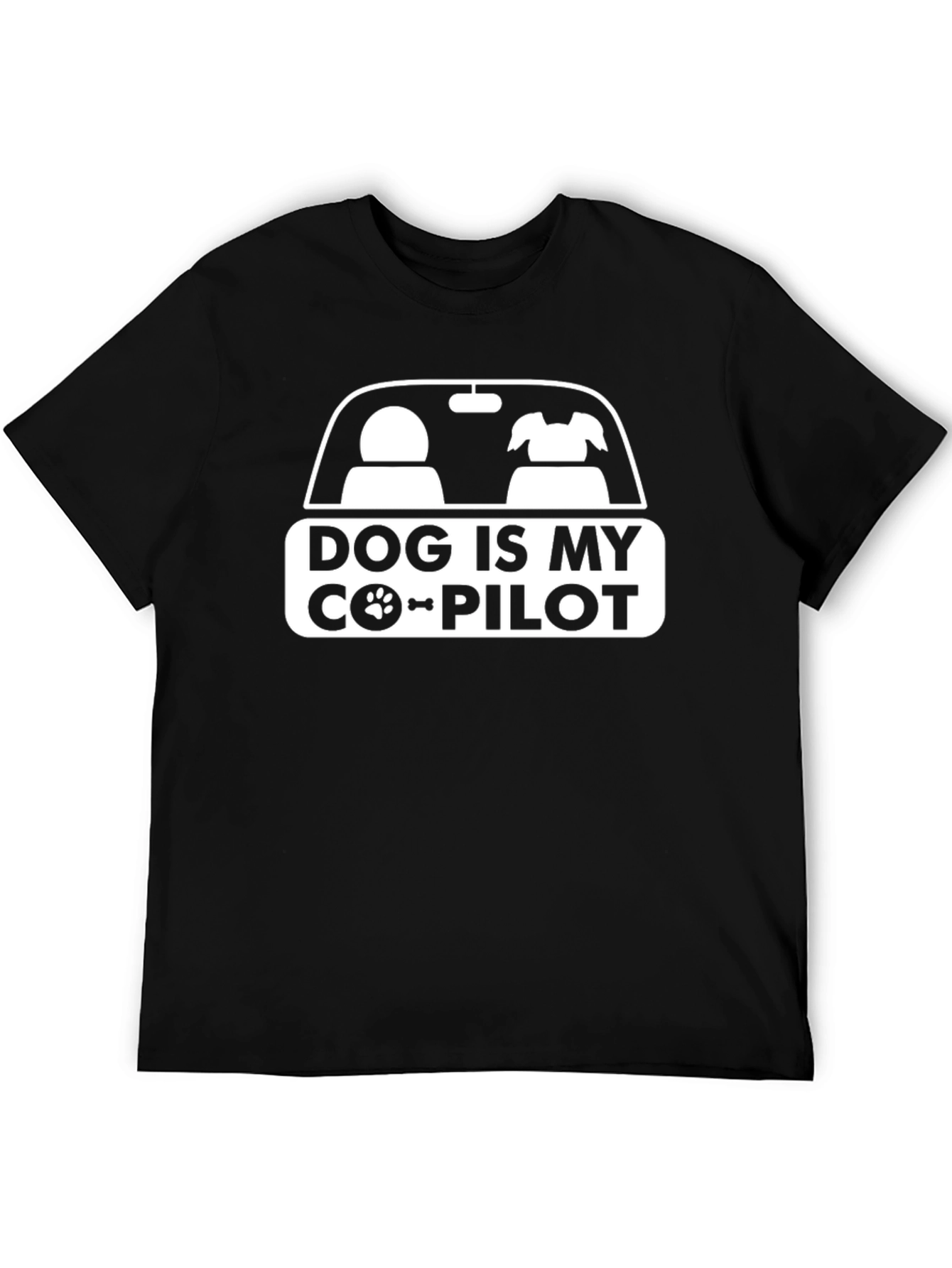 Dog is My Co-Pilot Graphic T-Shirt