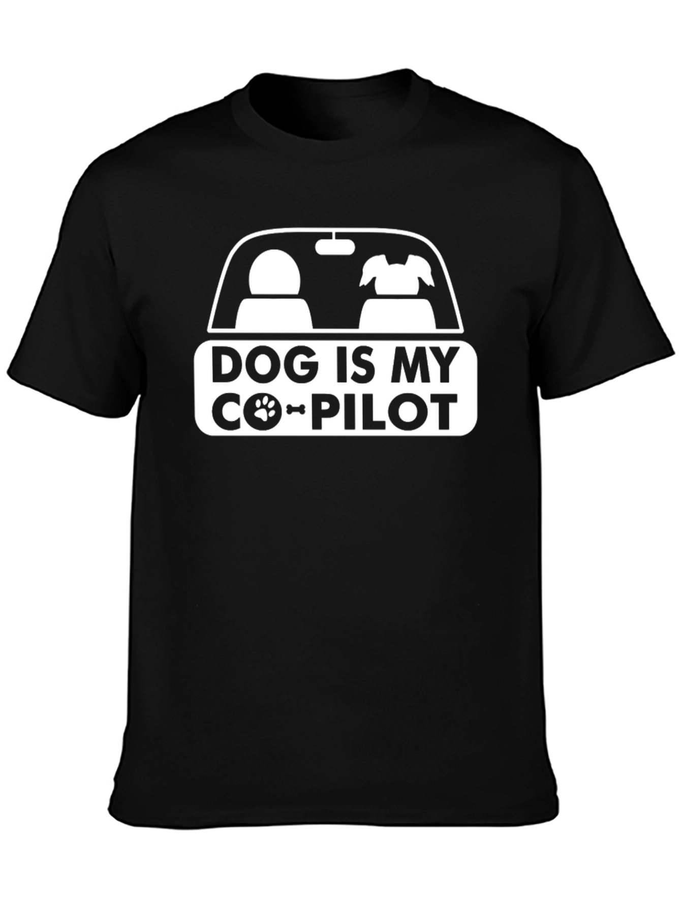 Dog is My Co-Pilot Graphic T-Shirt
