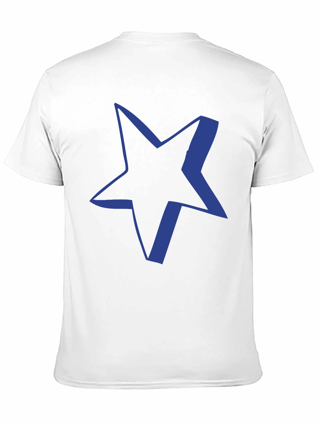 Black T-Shirt with Blue Star
