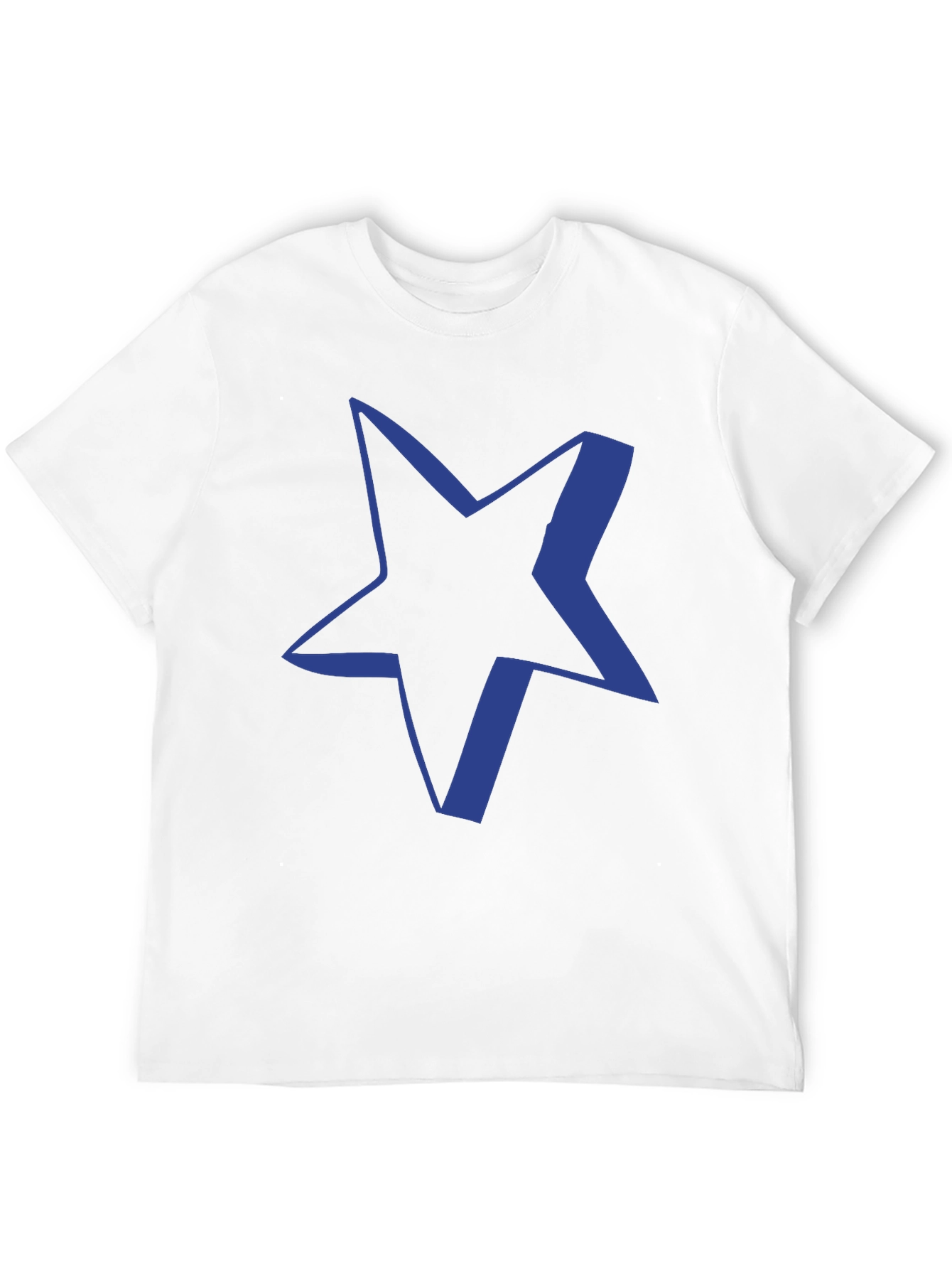 Black T-Shirt with Blue Star