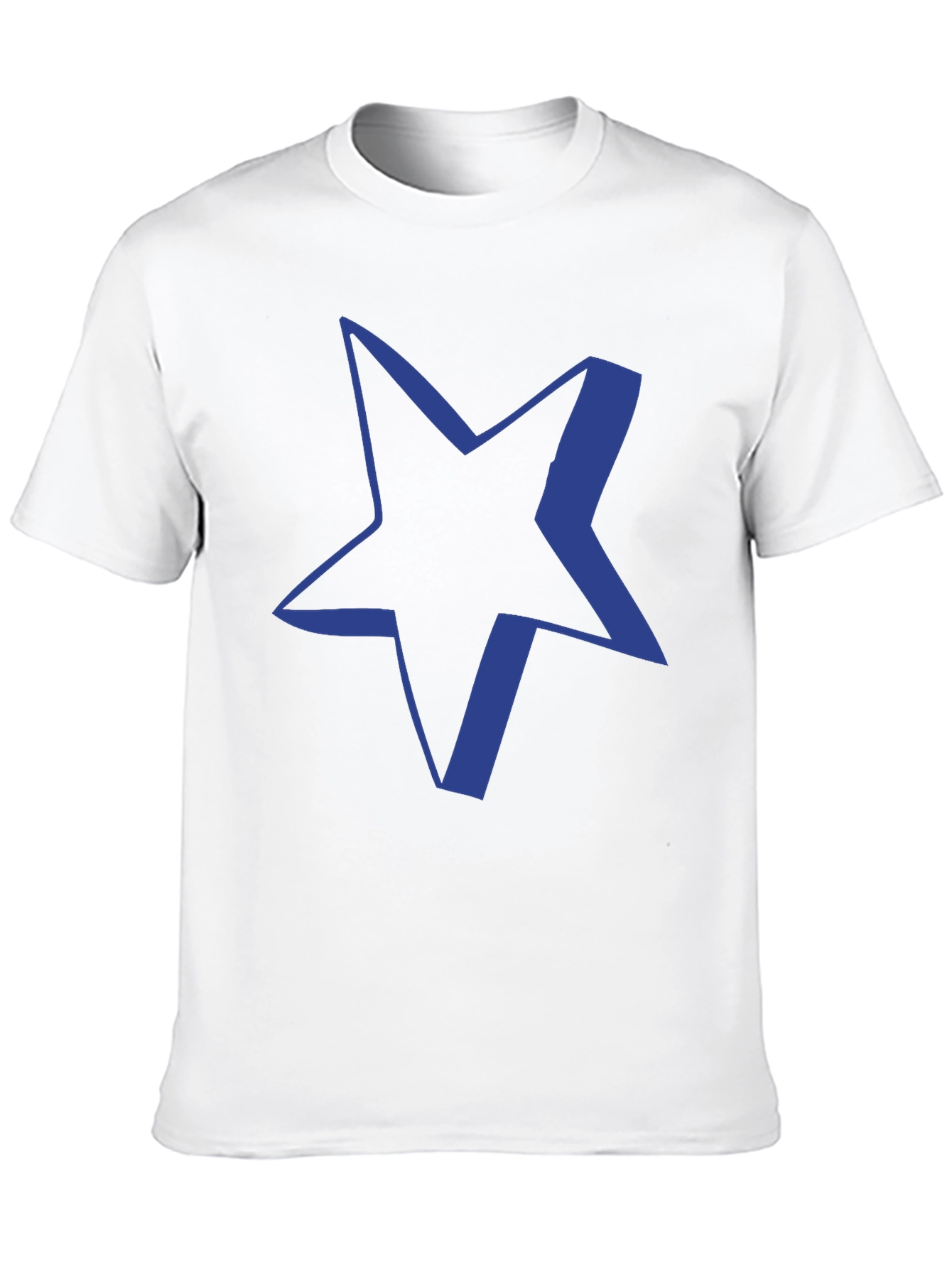 Black T-Shirt with Blue Star