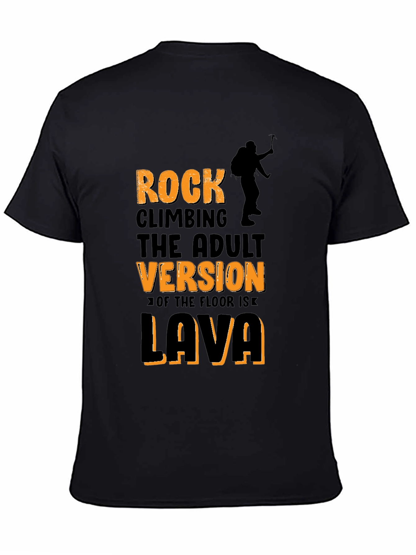 Rock Climbing Adult Version Lava T-Shirt