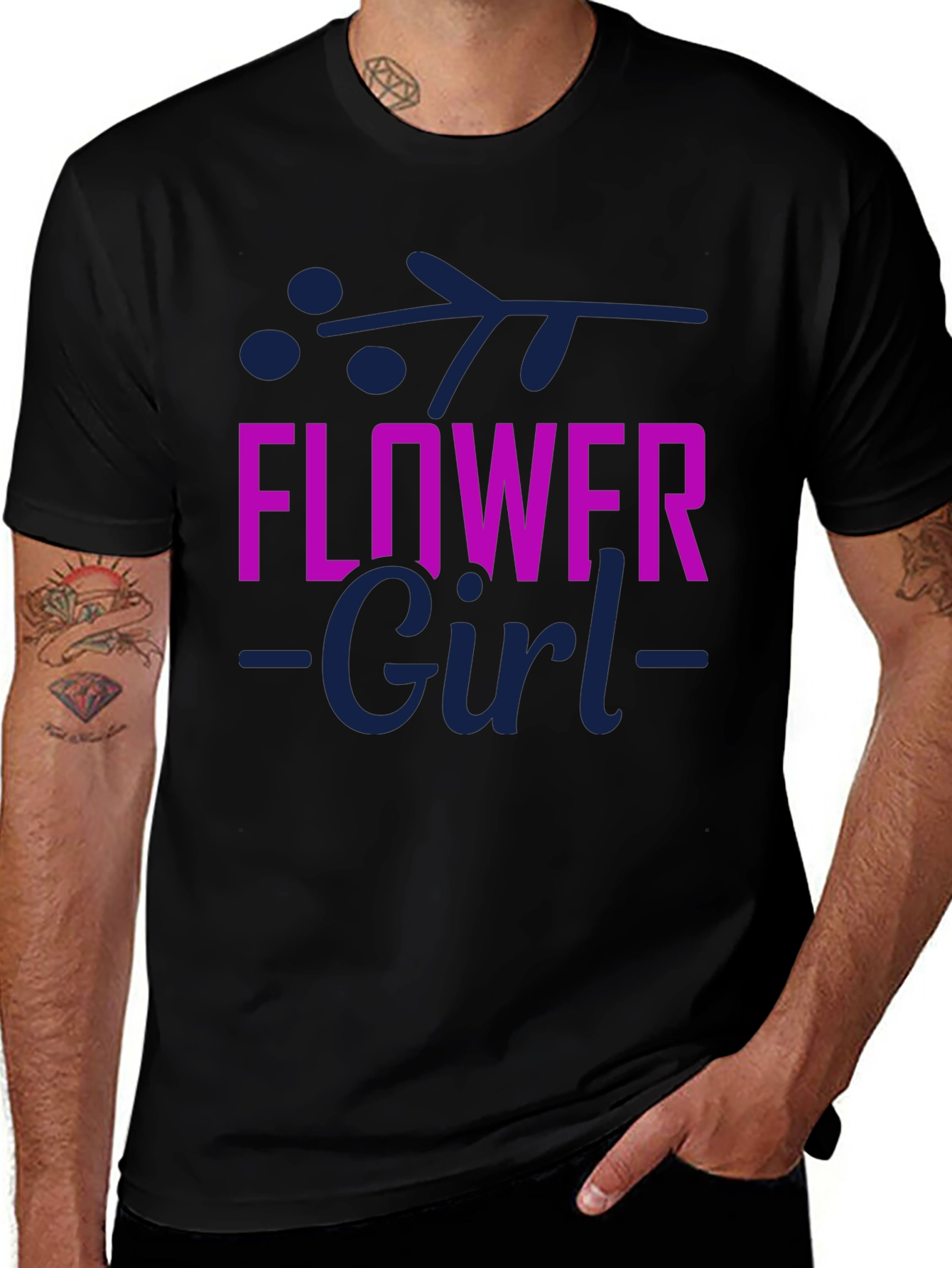 Flower Girl T-Shirt - Cute Floral Design