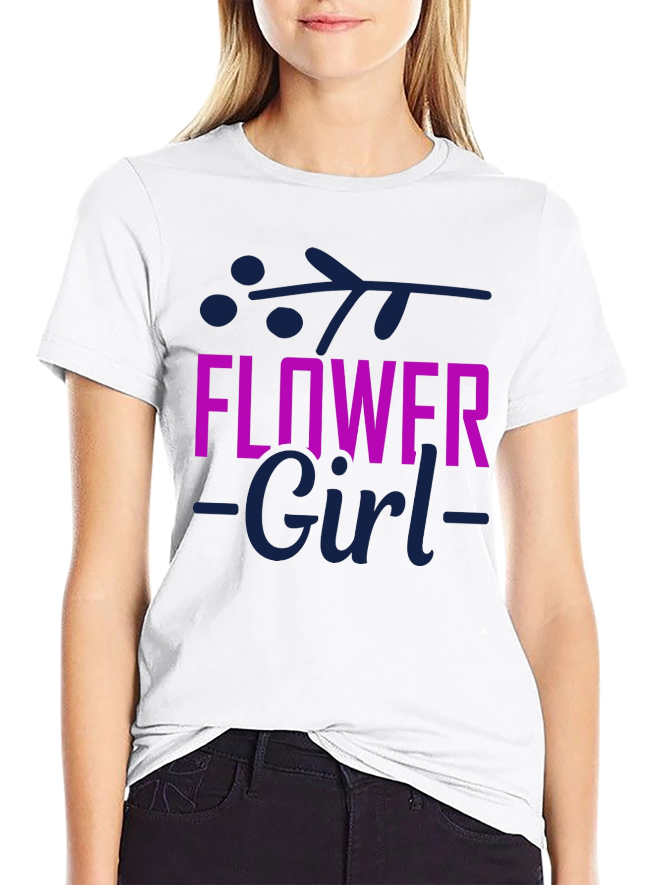 Flower Girl T-Shirt - Cute Floral Design